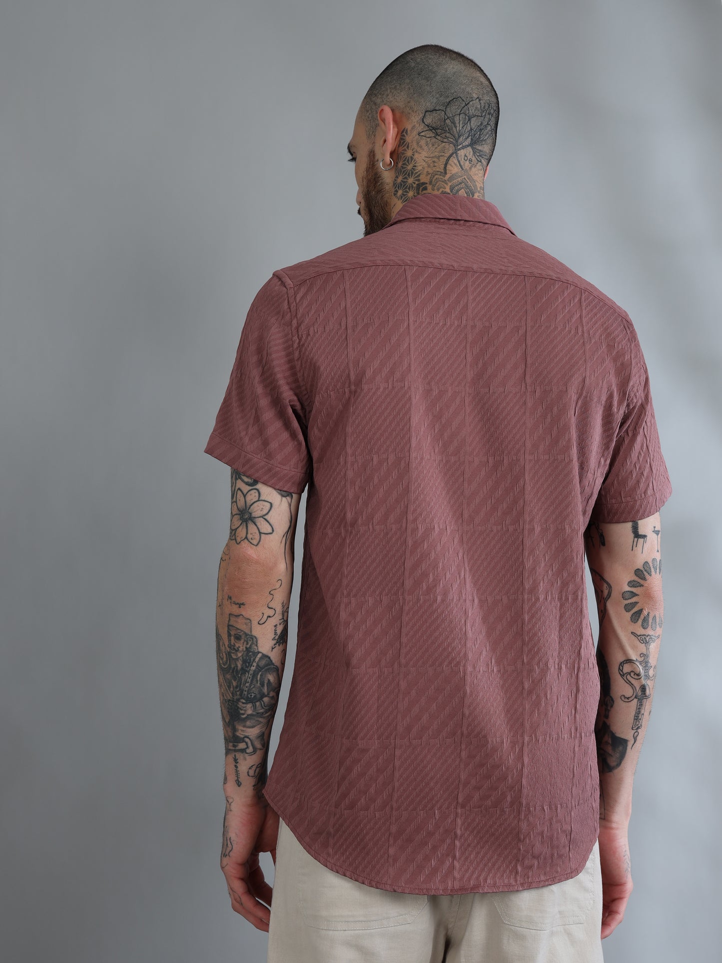 Greenland Dull Purple Solid Shirt