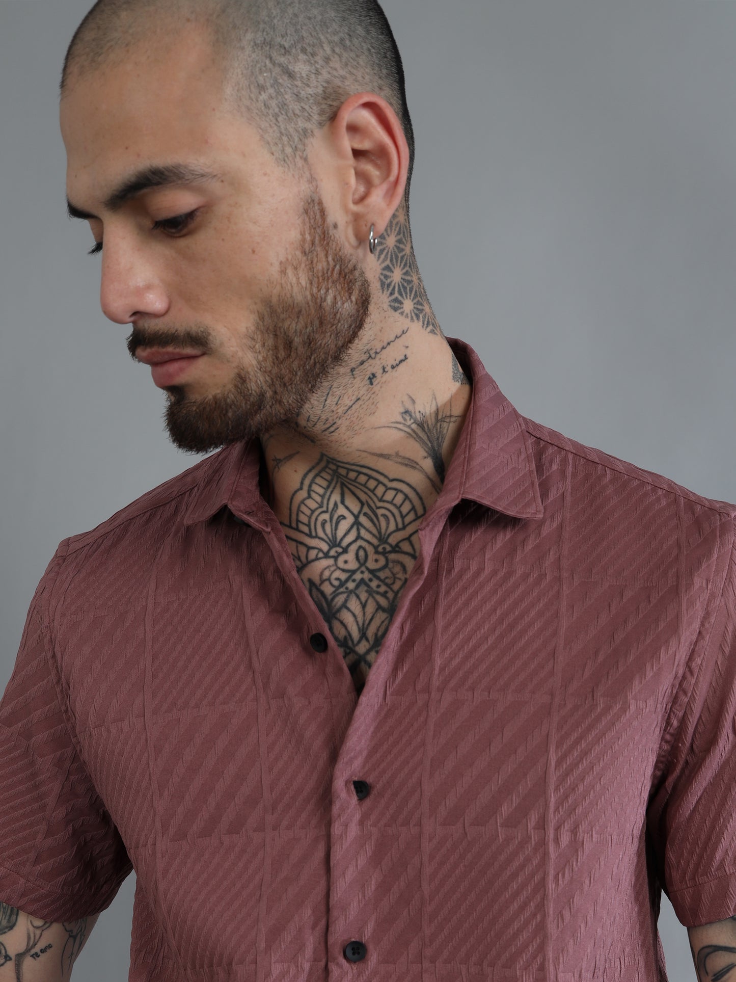 Greenland Dull Purple Solid Shirt