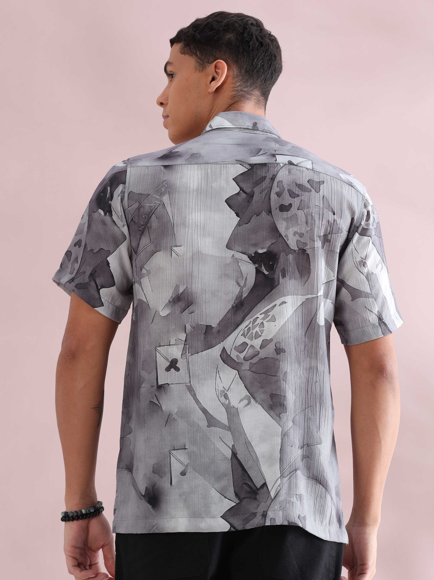 Helela Grey Digital Print Shirt