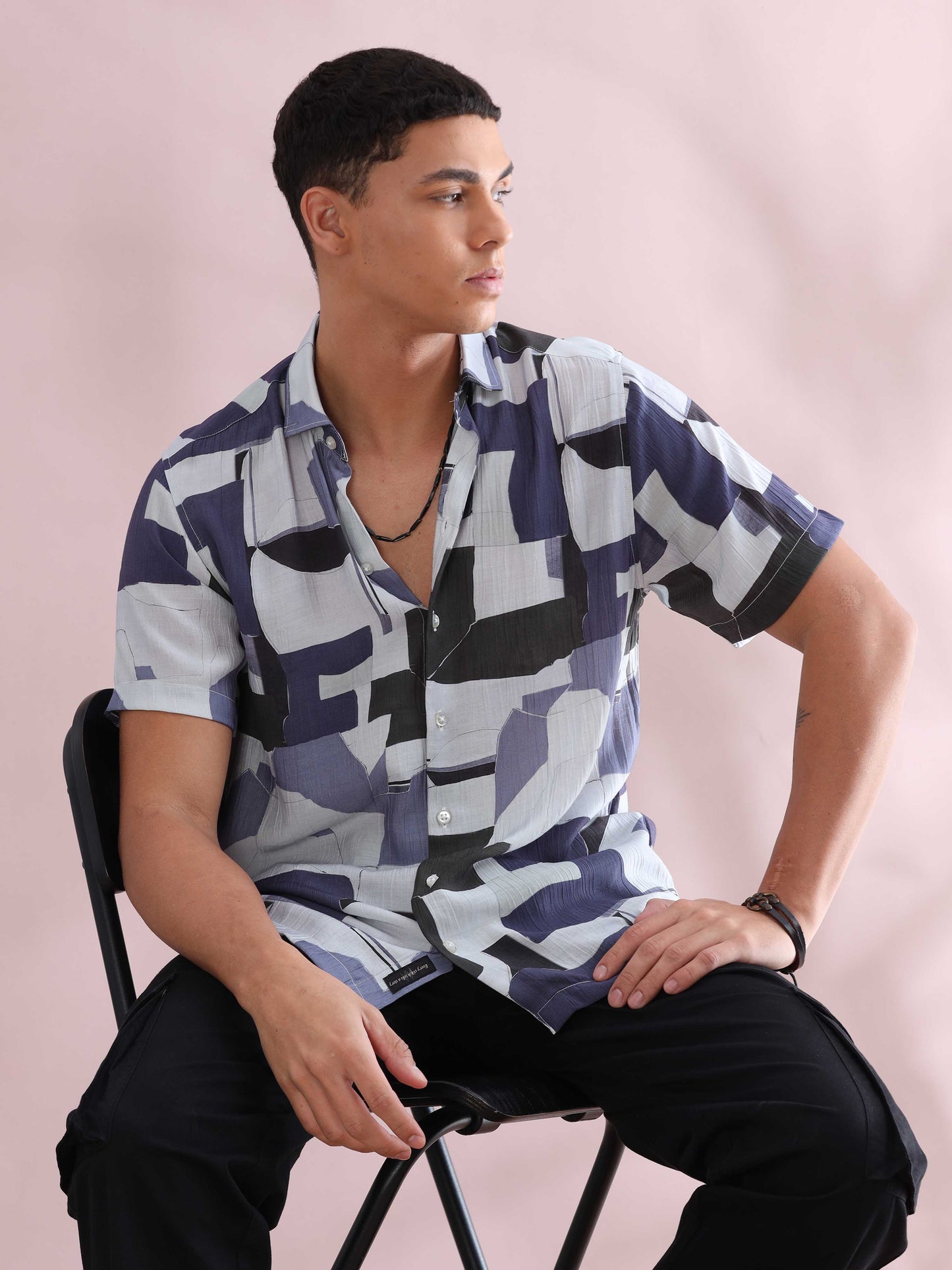 Helela Blue Digital Print Shirt