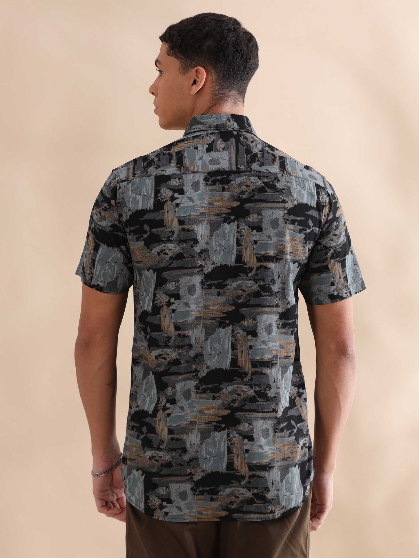 Bogota Black Digital Printed Shirt