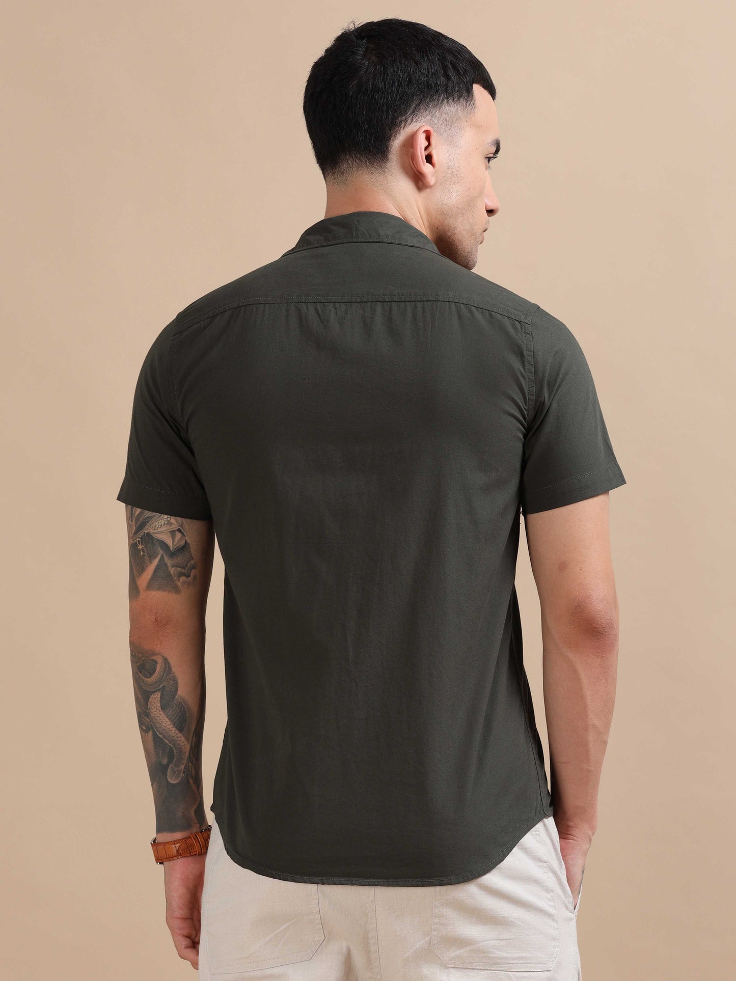 Turkey Greenish Compact Poplin laffer Shirt