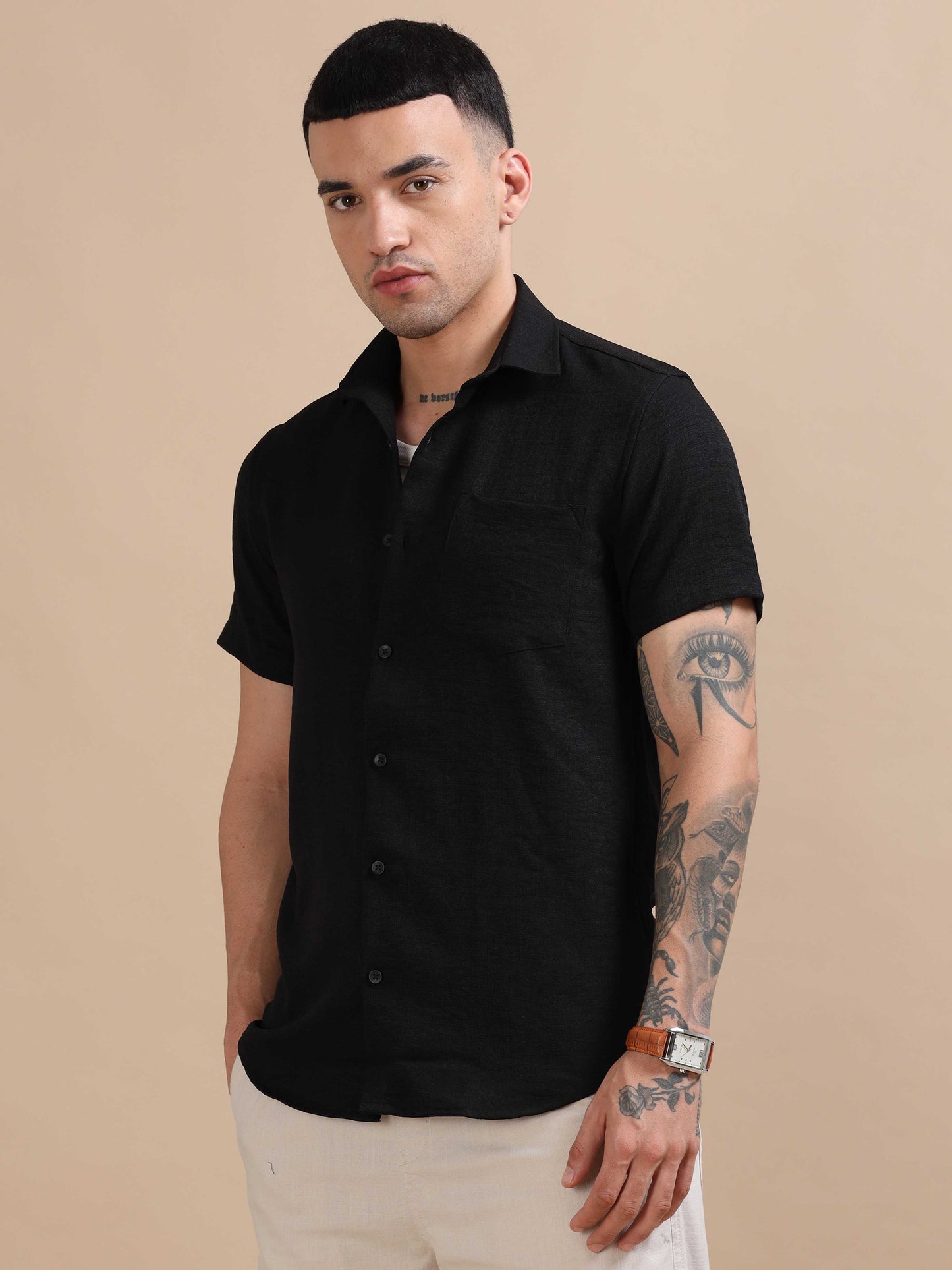 Turkey Smoky Black Compact Poplin laffer Shirt