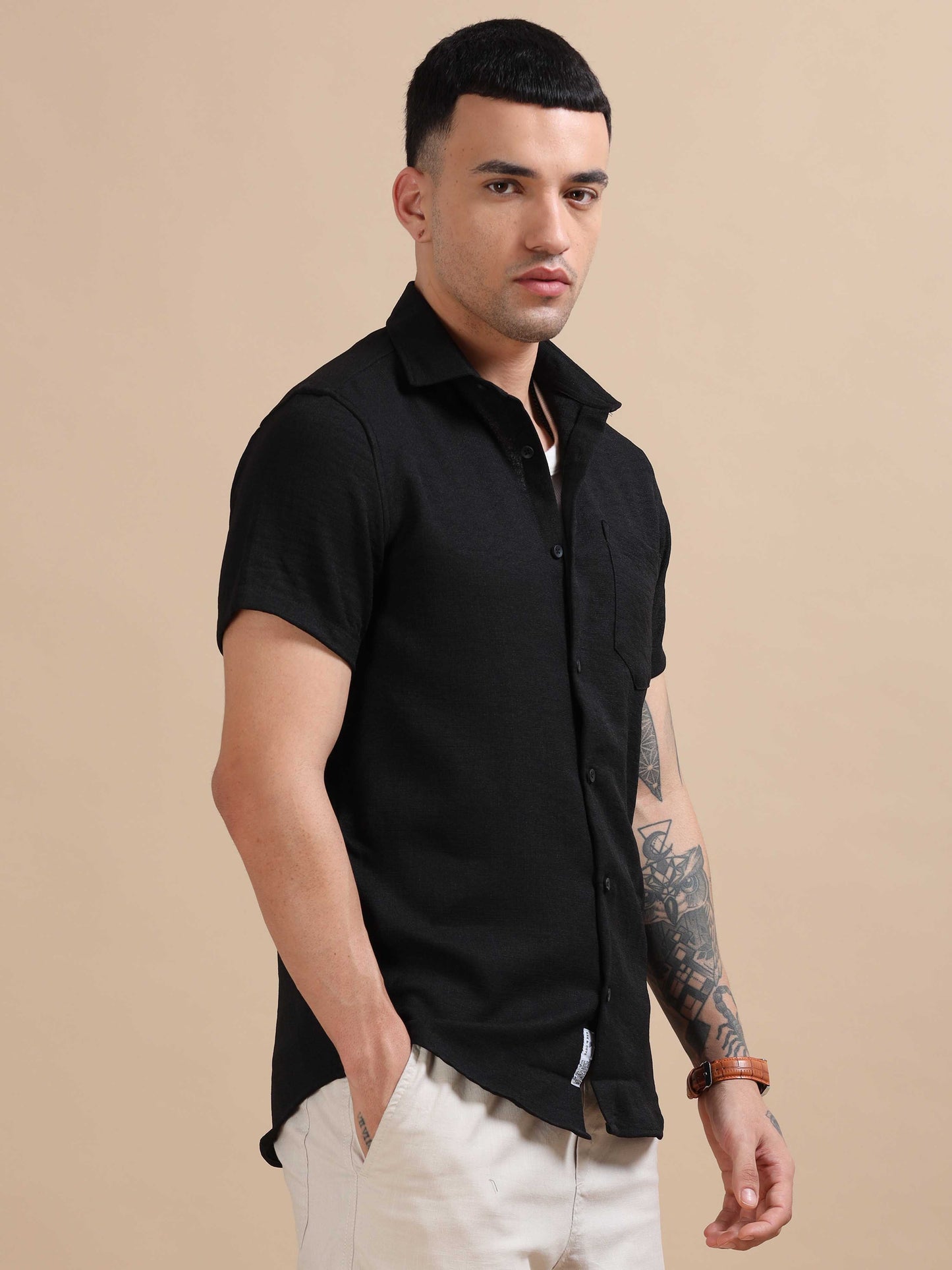 Turkey Smoky Black Compact Poplin laffer Shirt