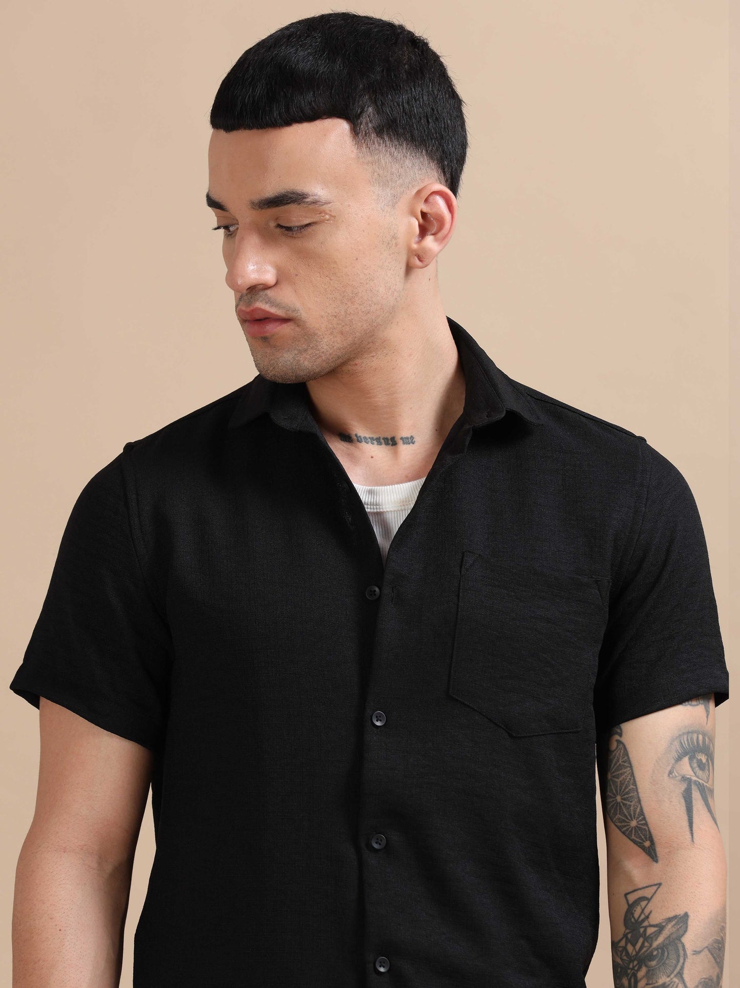 Turkey Smoky Black Compact Poplin laffer Shirt