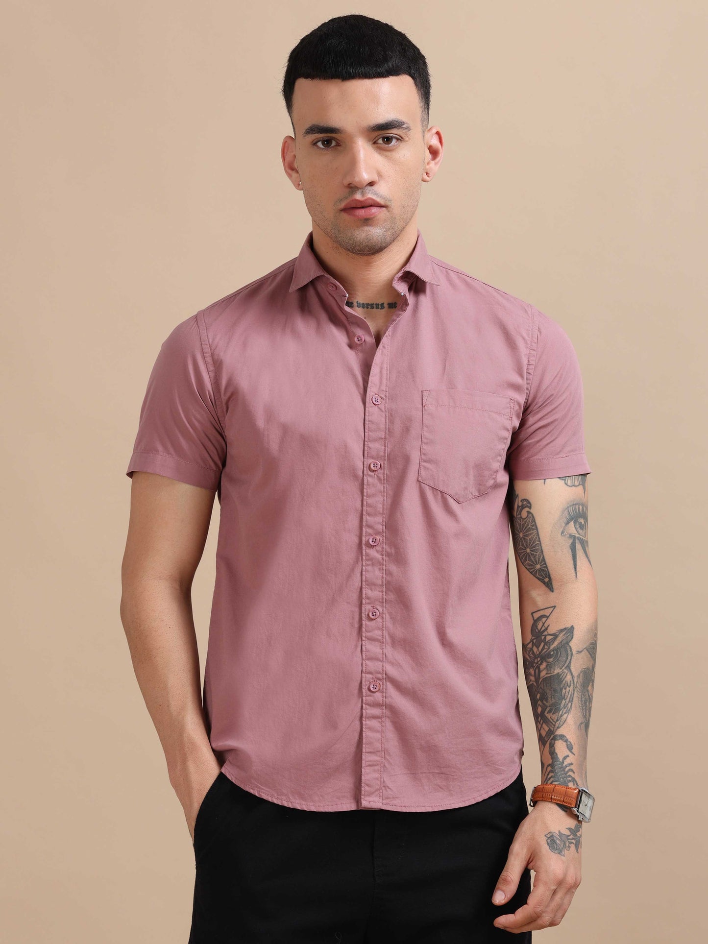 Turkey Dusty Pink Compact Poplin laffer Shirt