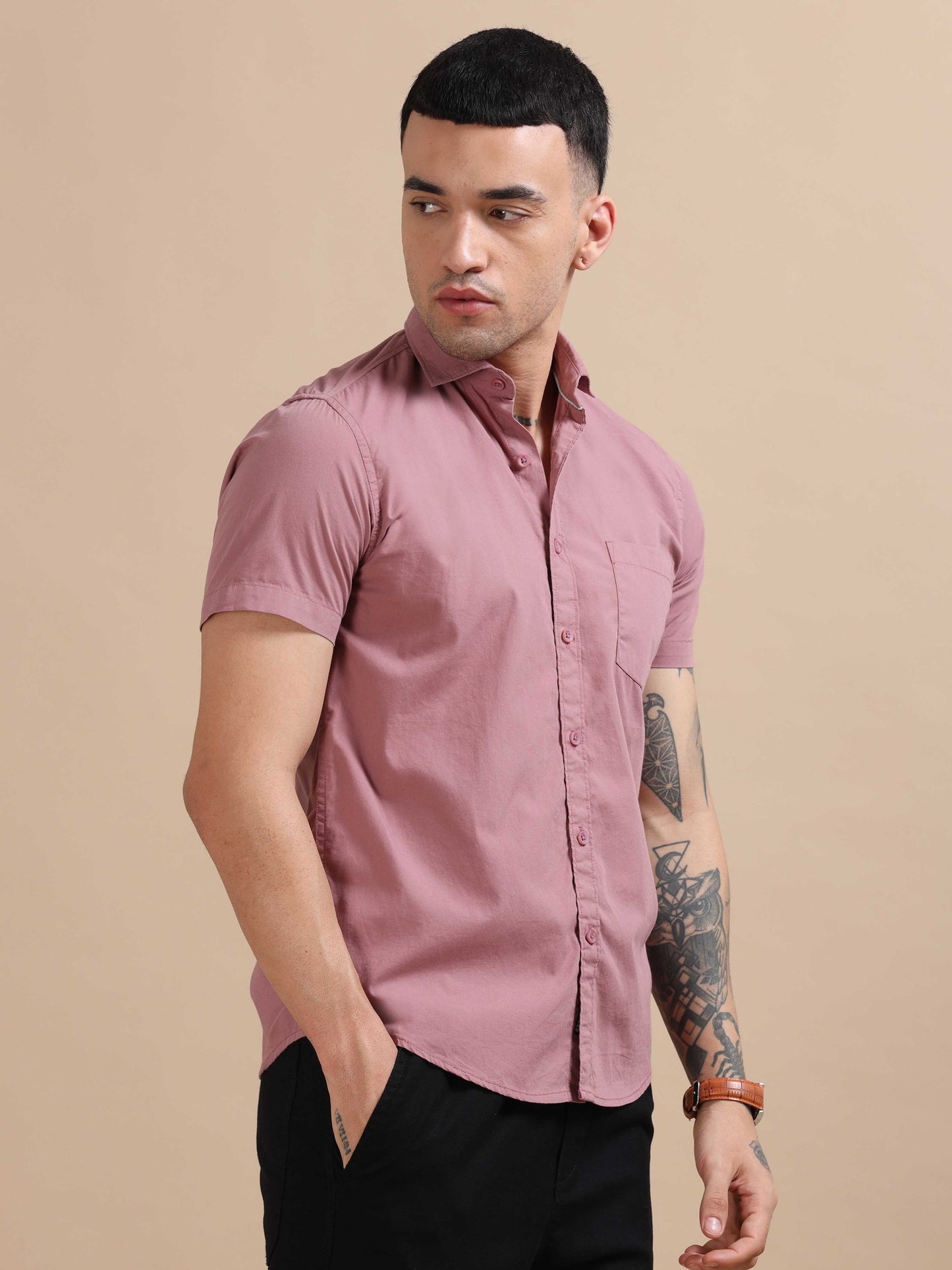 Turkey Dusty Pink Compact Poplin laffer Shirt