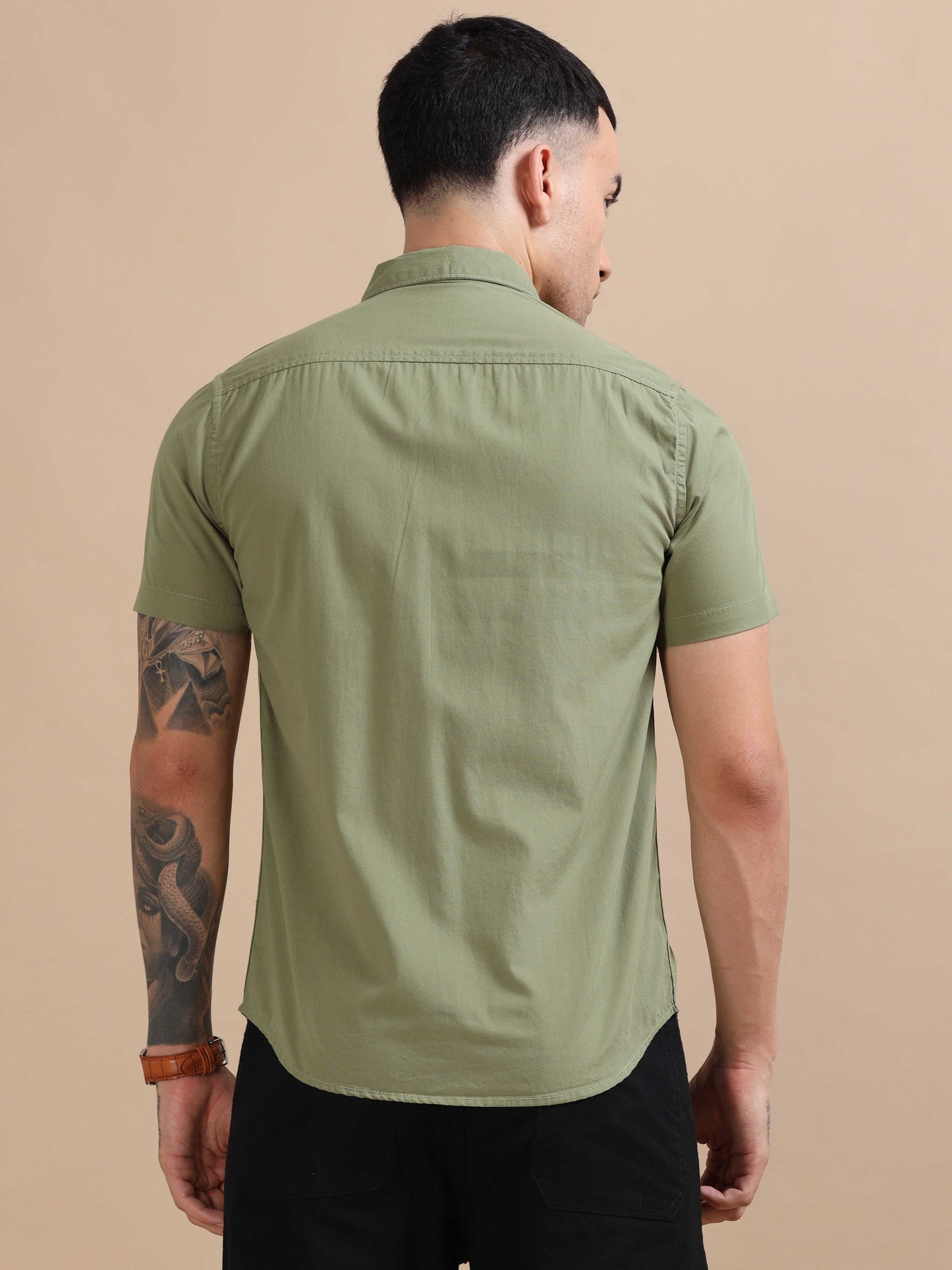 Turkey Green Compact Poplin laffer Shirt