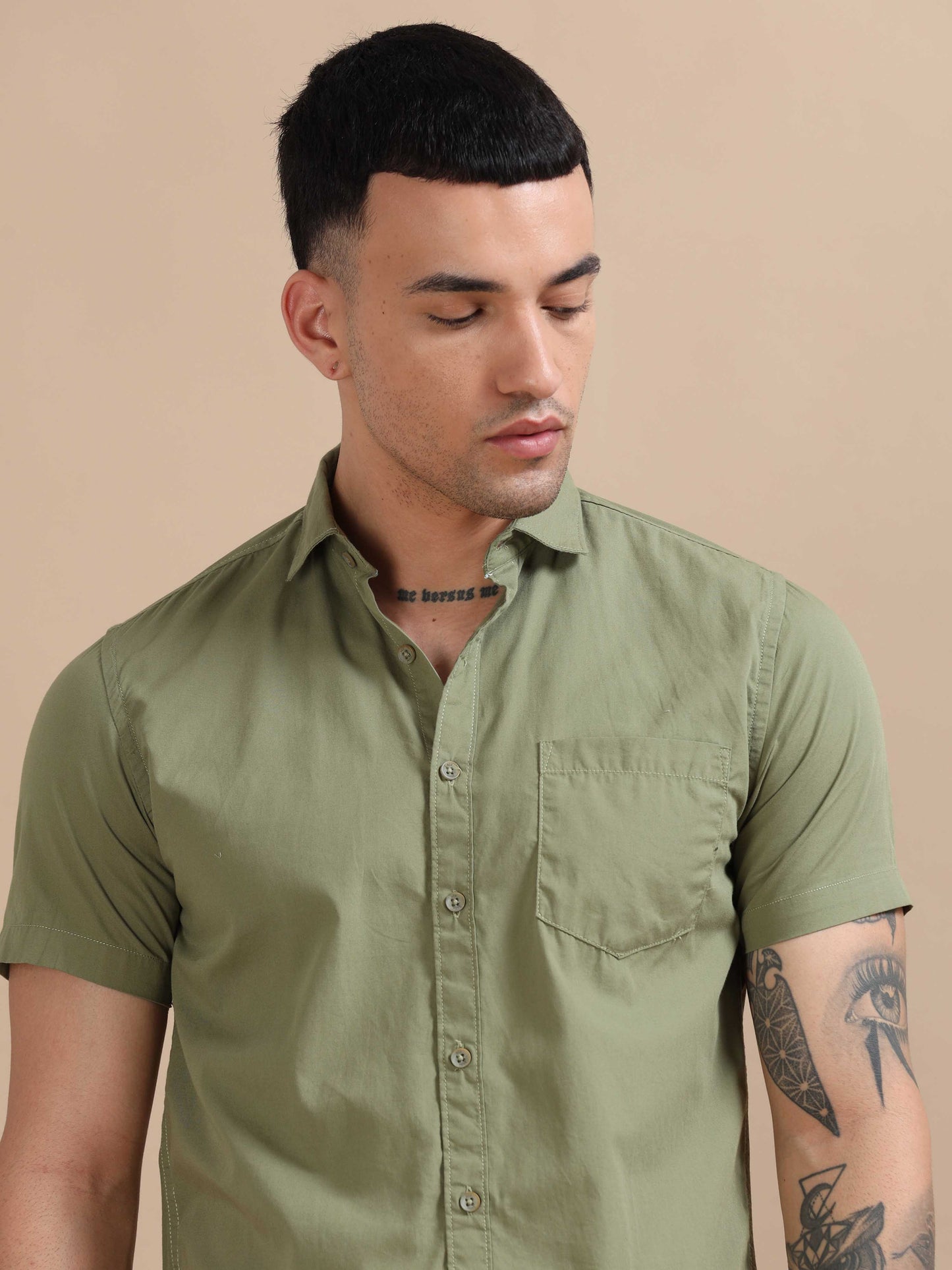 Turkey Green Compact Poplin laffer Shirt