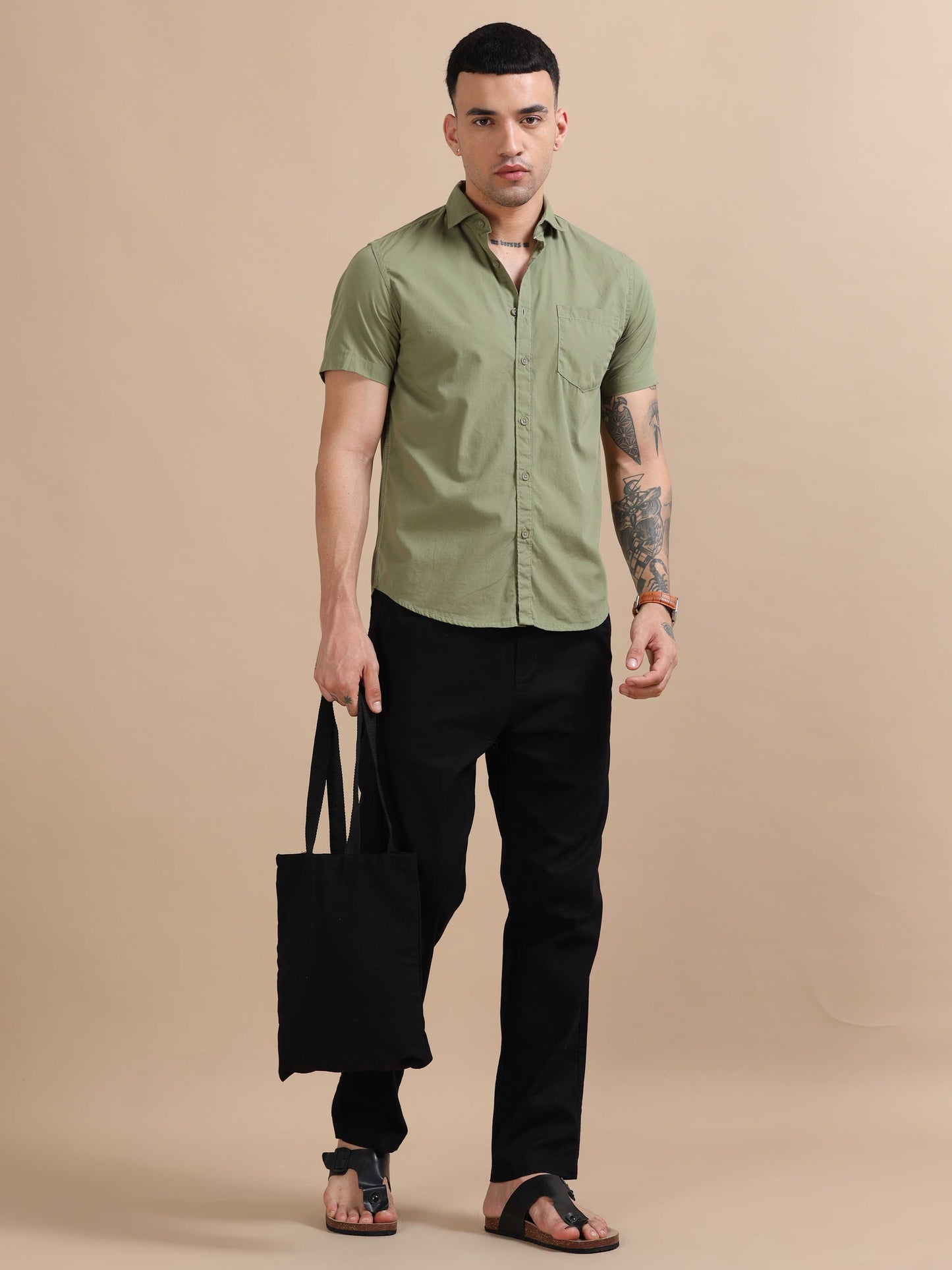 Turkey Green Compact Poplin laffer Shirt