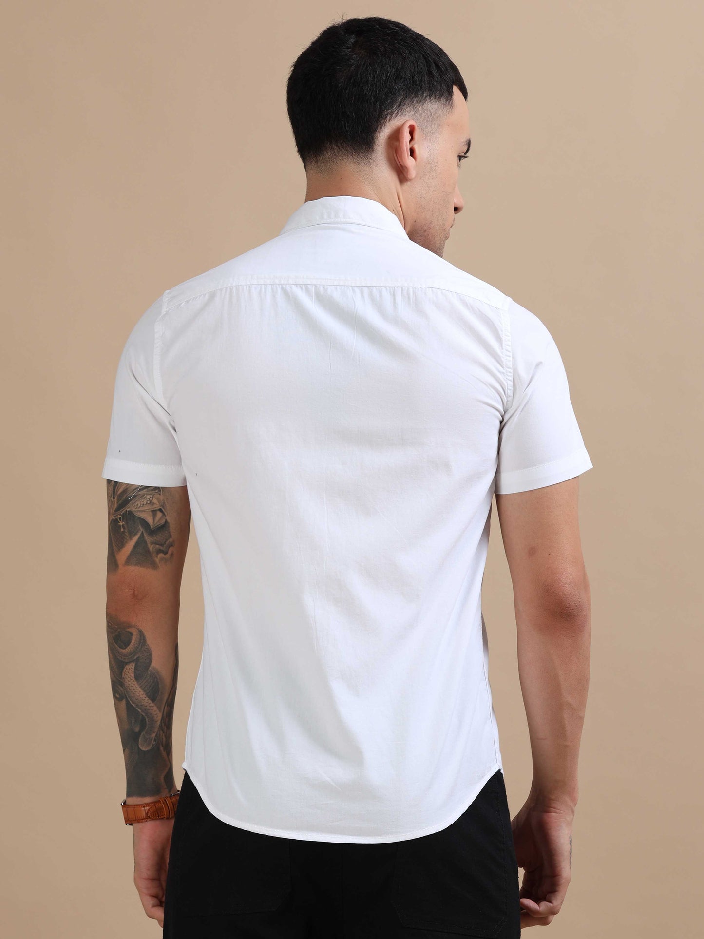 Turkey White Compact Poplin laffer Shirt