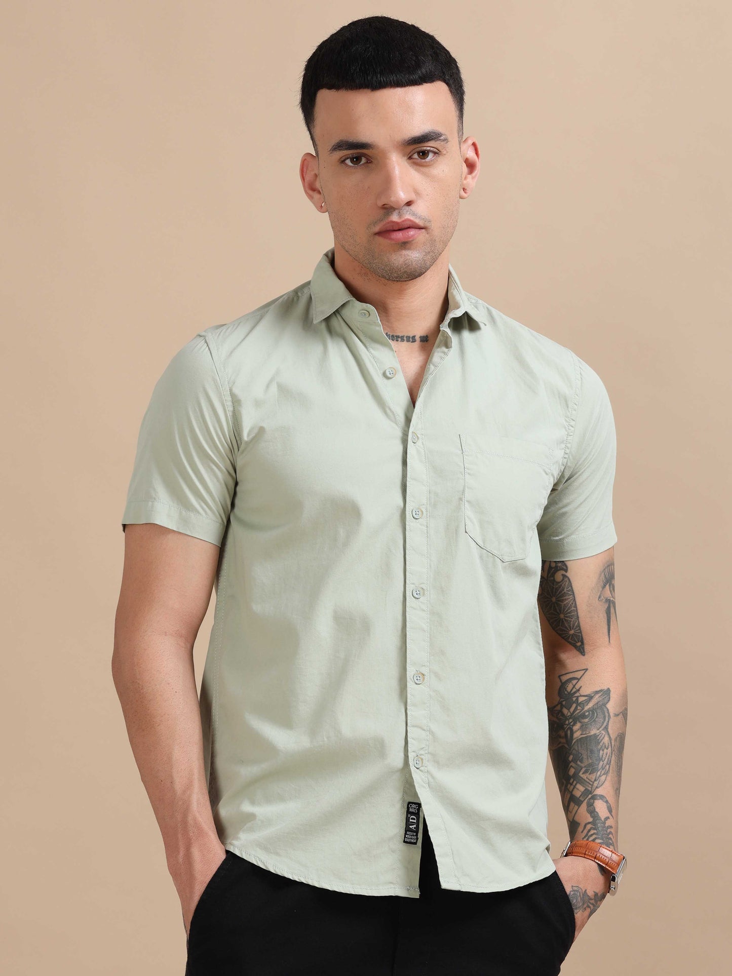 Turkey Light Green Compact Poplin laffer Shirt