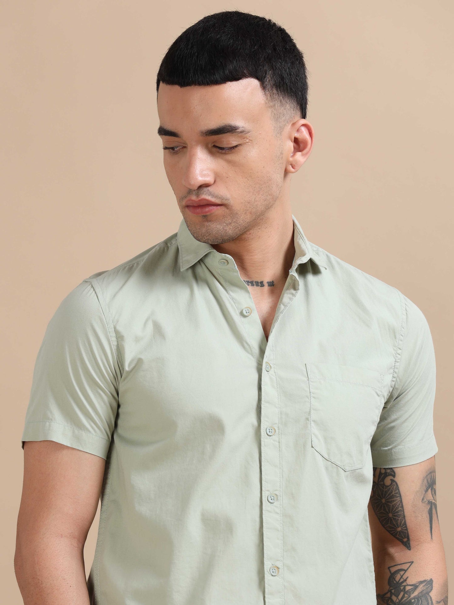 Turkey Light Green Compact Poplin laffer Shirt