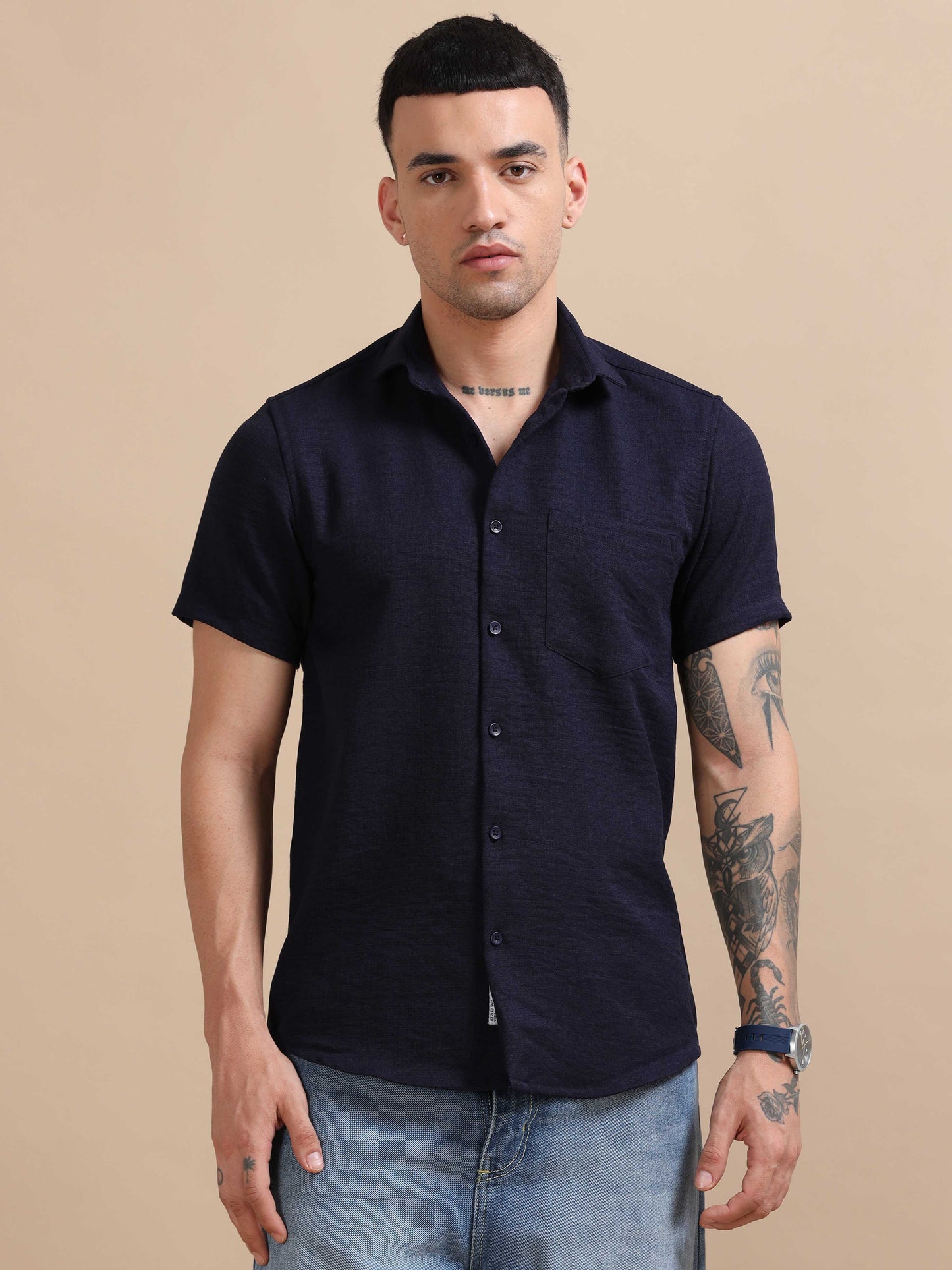 Turkey Navy Compact Poplin laffer Shirt