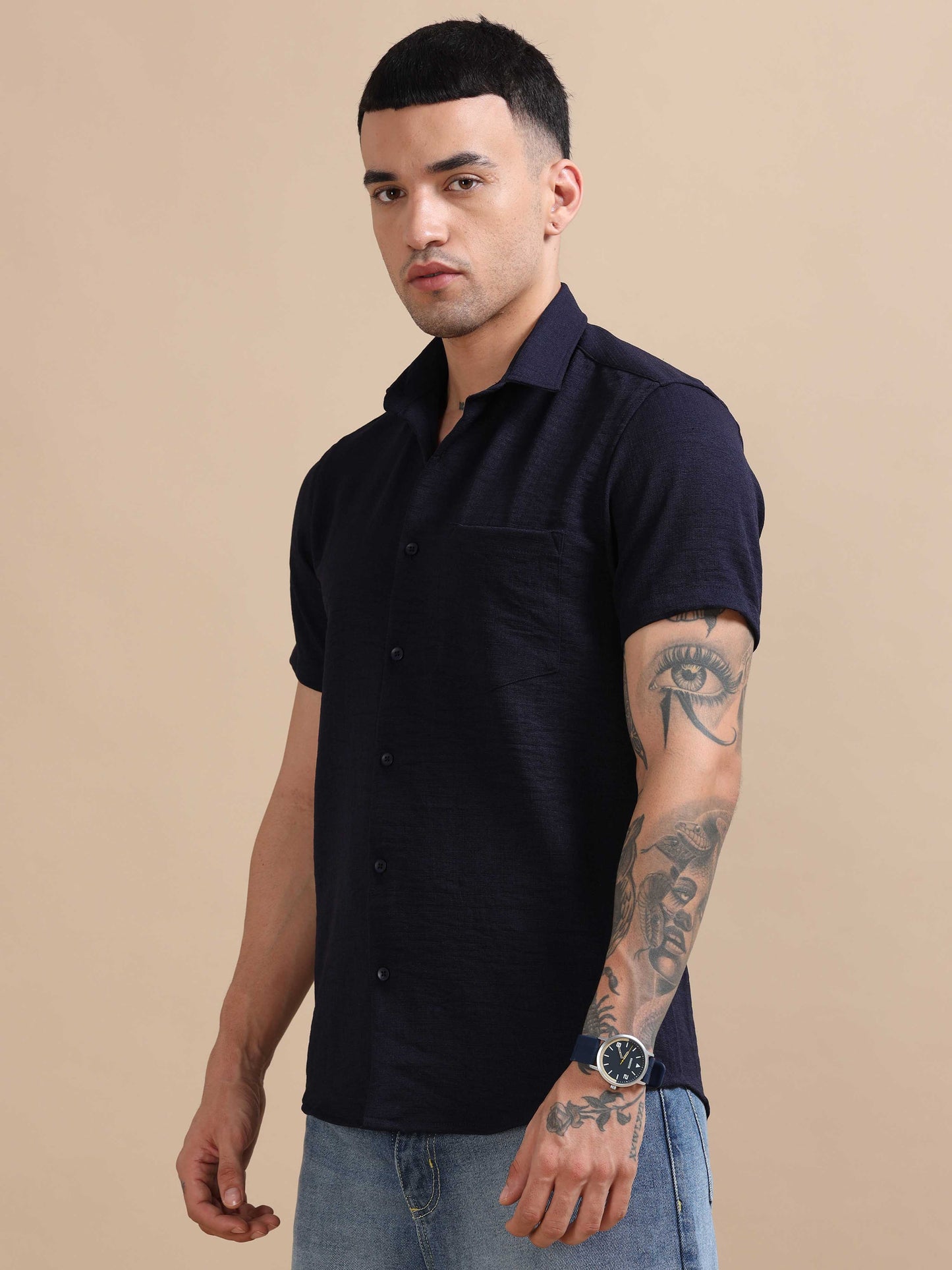 Turkey Navy Compact Poplin laffer Shirt