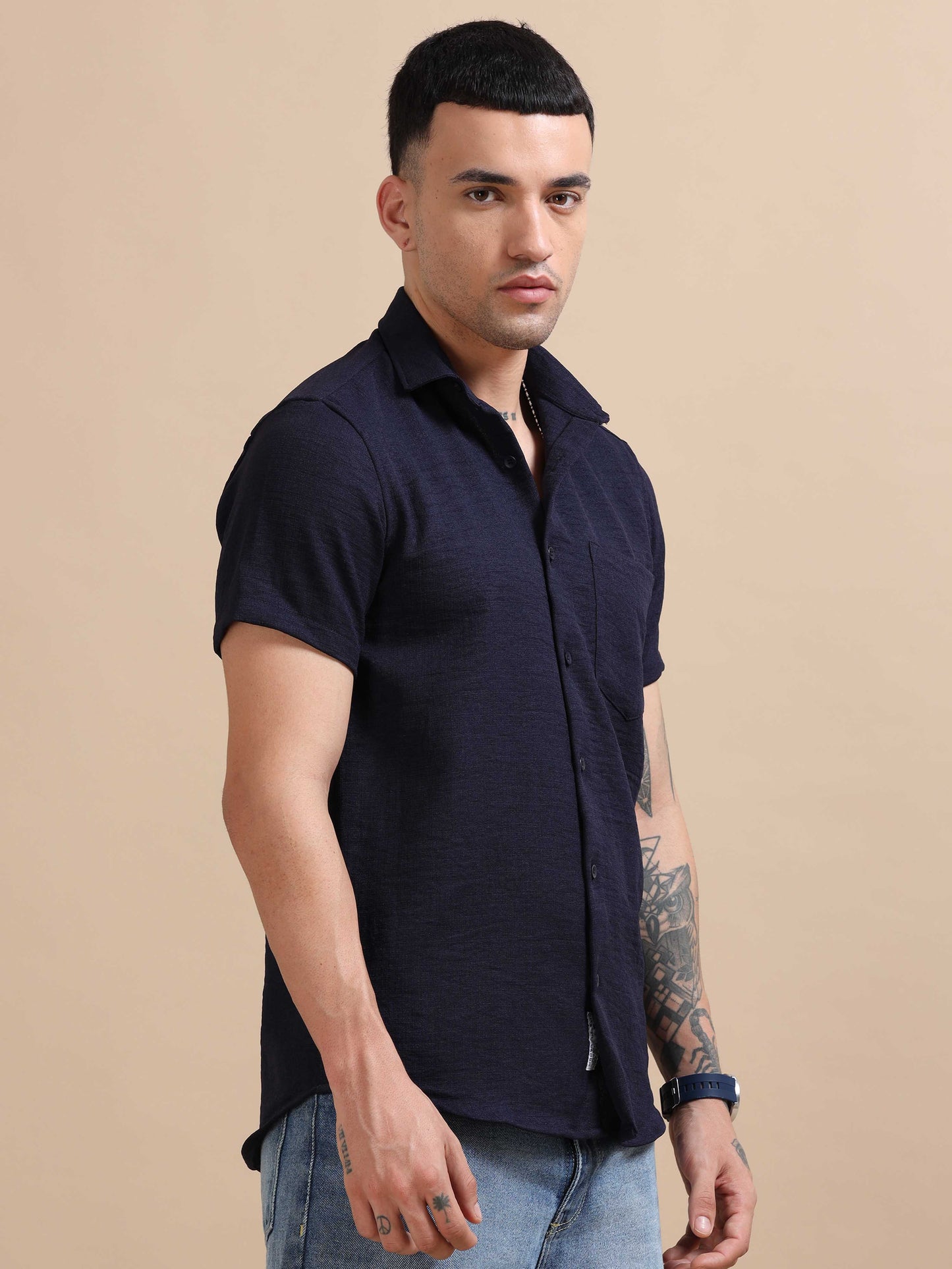 Turkey Navy Compact Poplin laffer Shirt