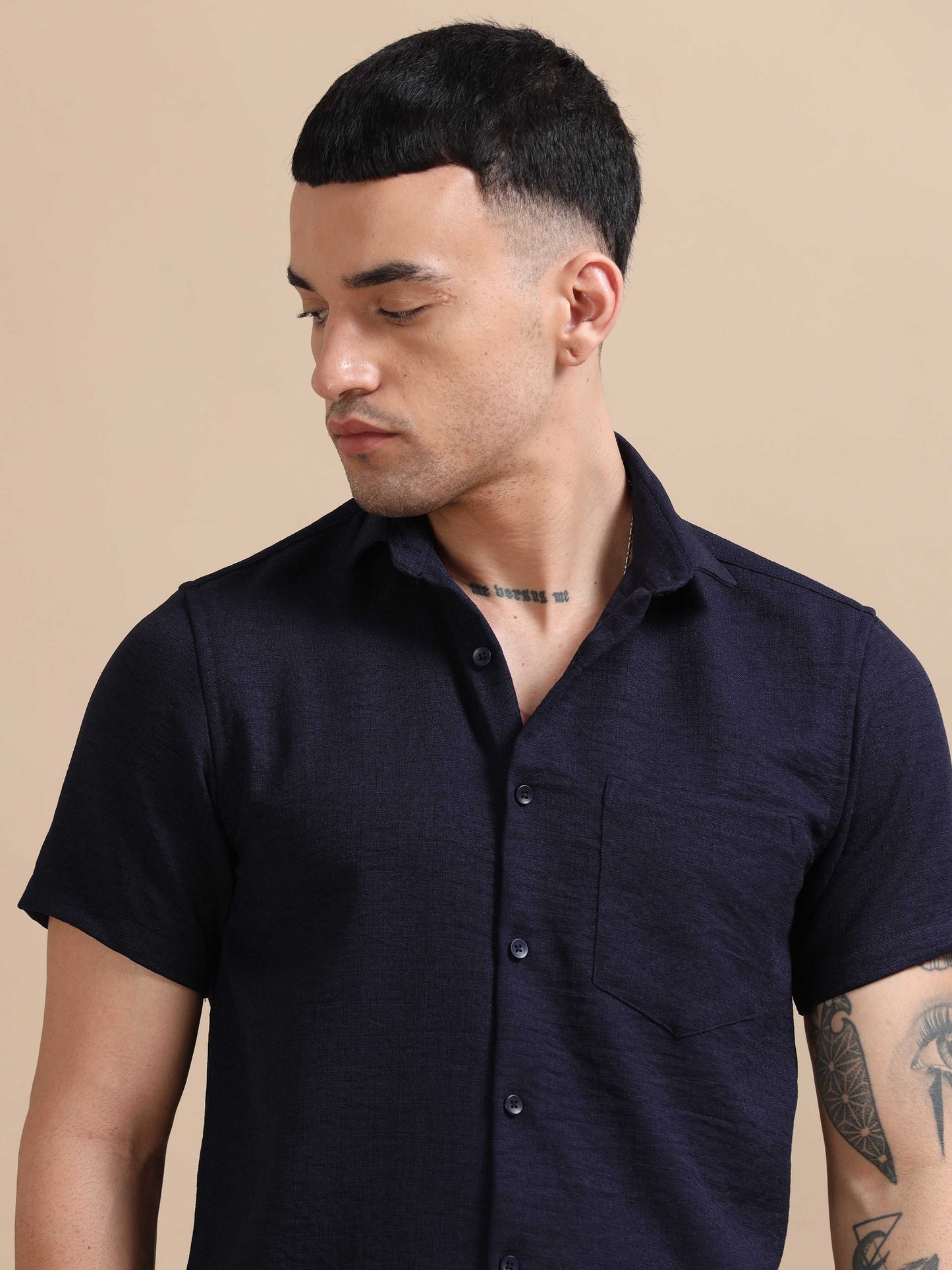 Turkey Navy Compact Poplin laffer Shirt