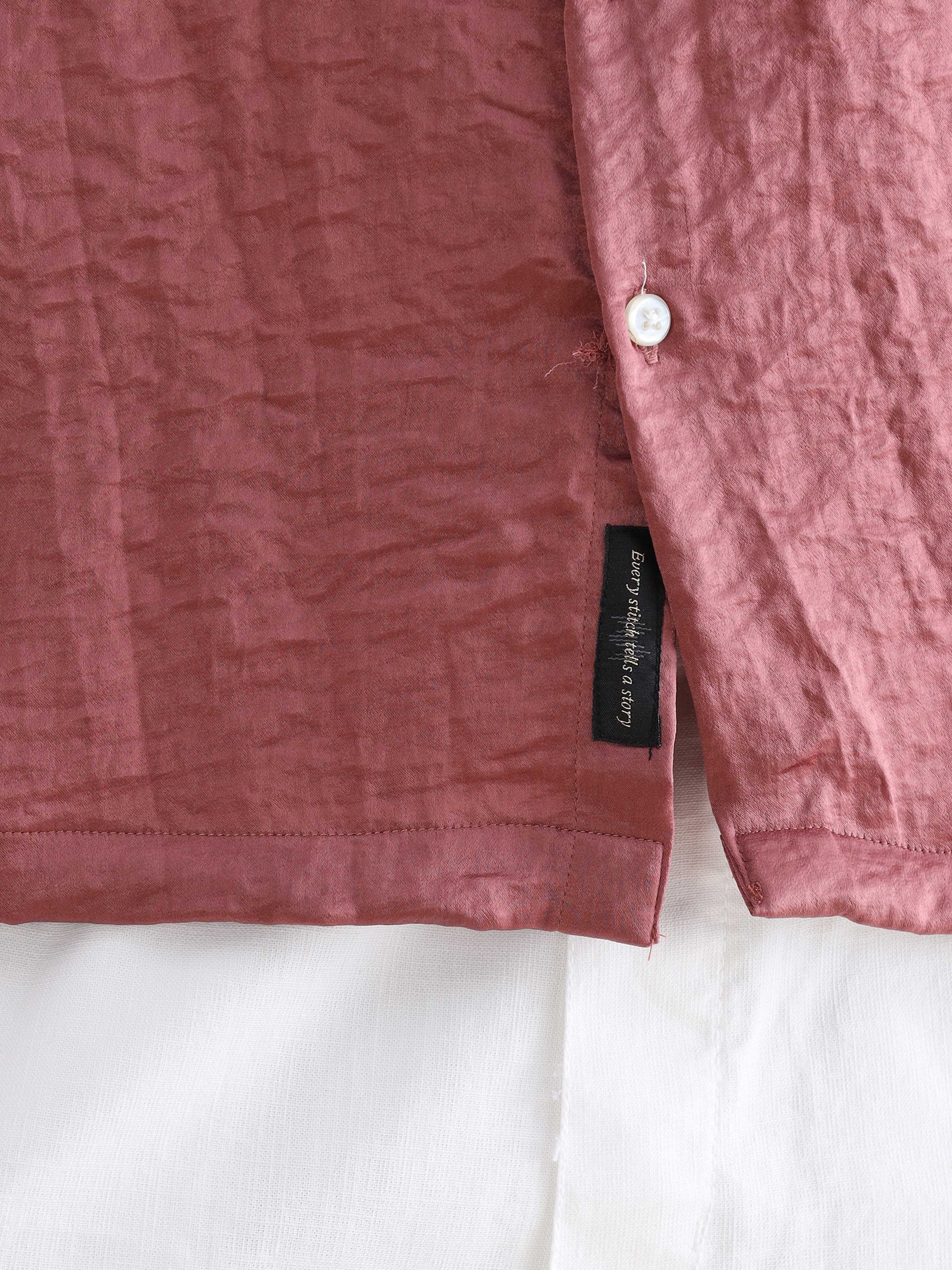  Peach Imported Velvet Casual Solid Shirts