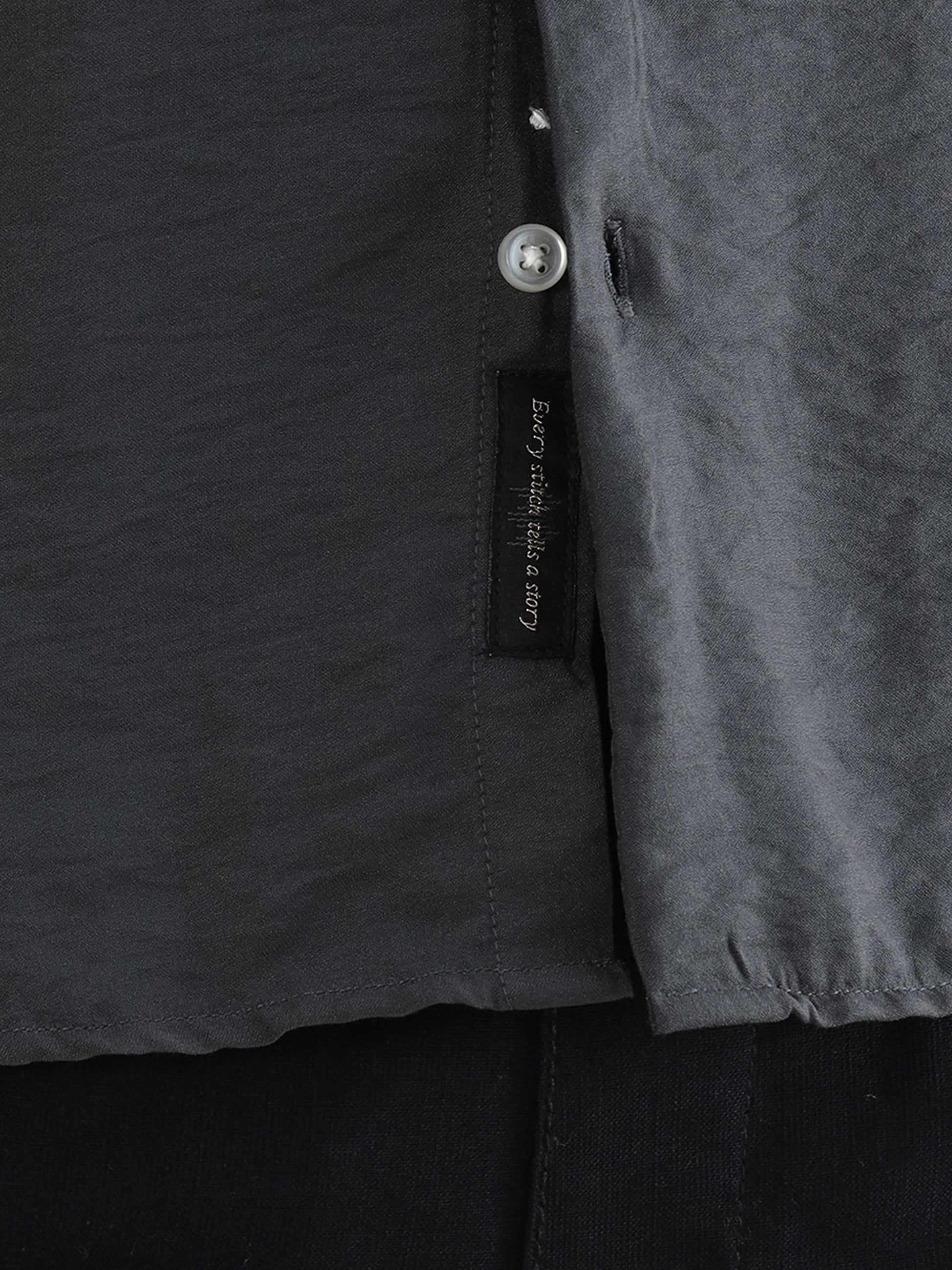 Solid Grey Crush Long Sleeve Shirts