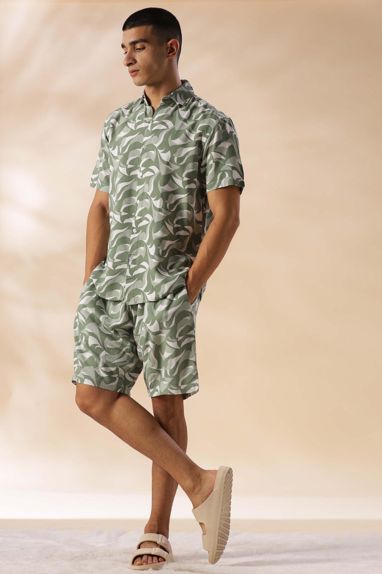 Argentina Sage Green Co Ord Set for Men