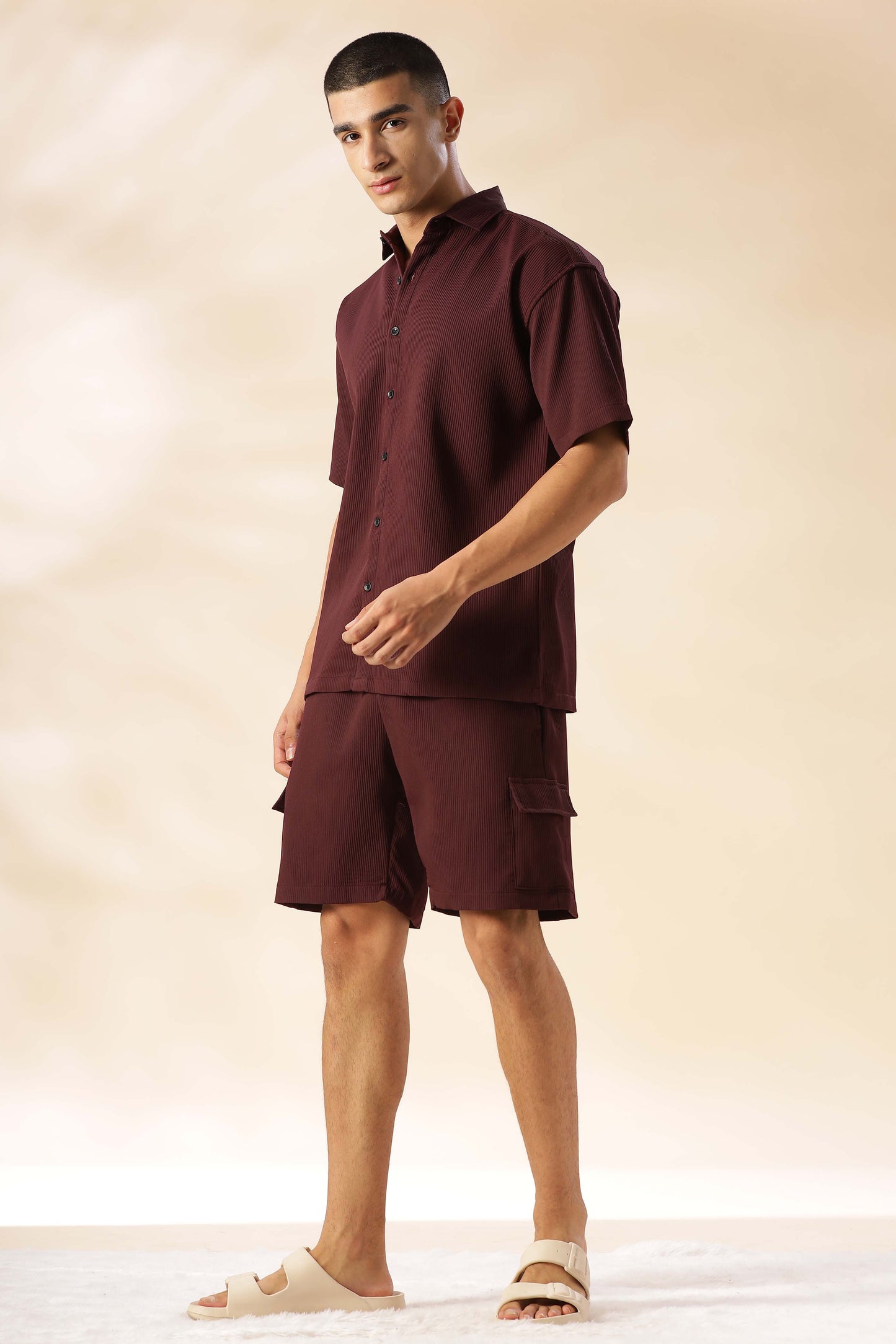 Abuja Maroon Co Ord Set for Men 