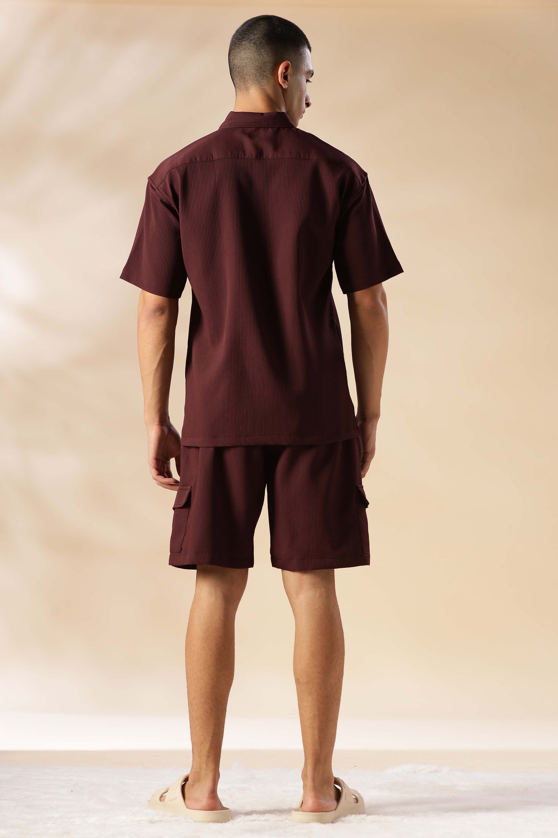 Abuja Maroon Co Ord Set for Men 