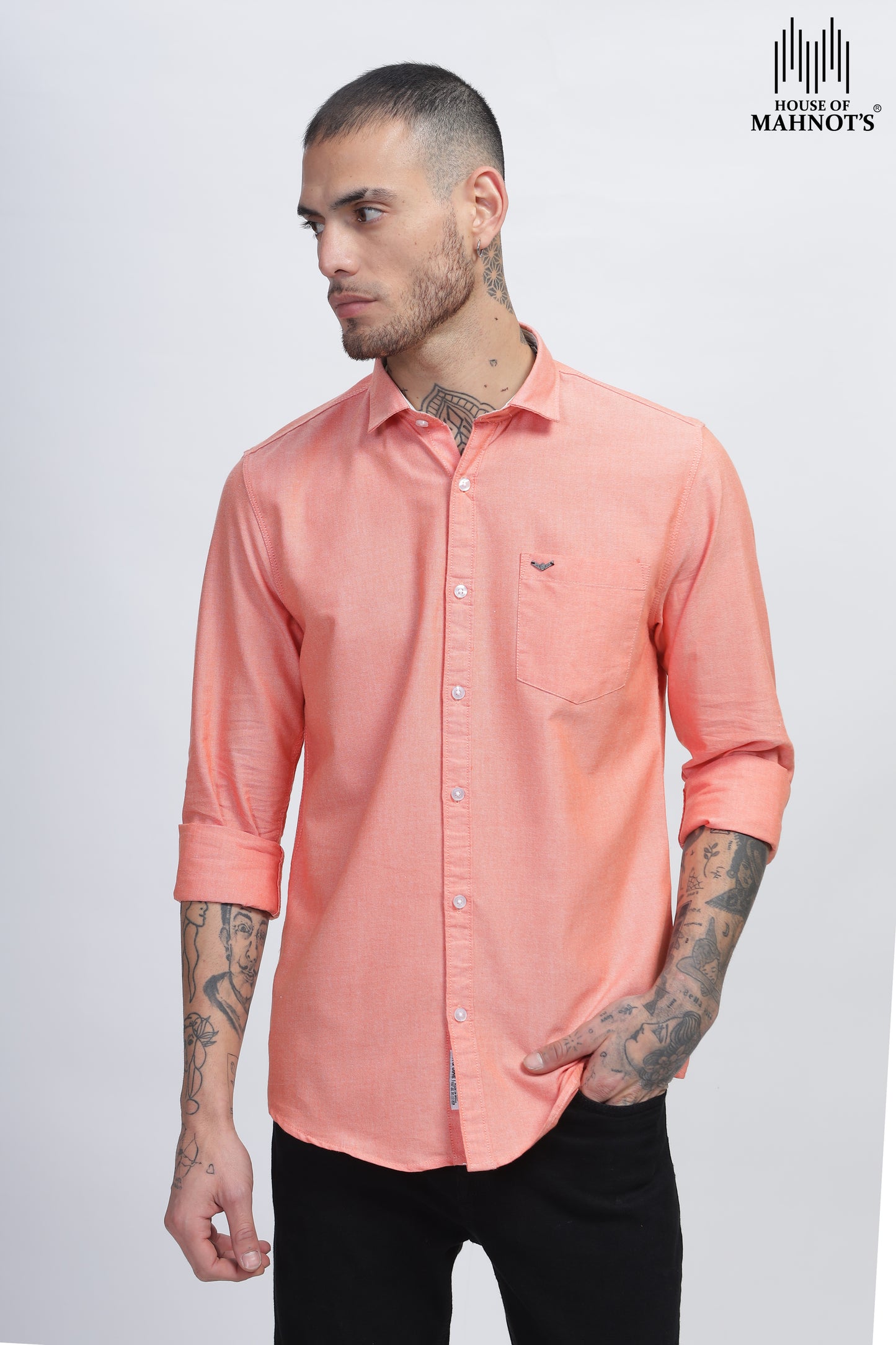 Oxford Polished Casual Solid Shirts for Men