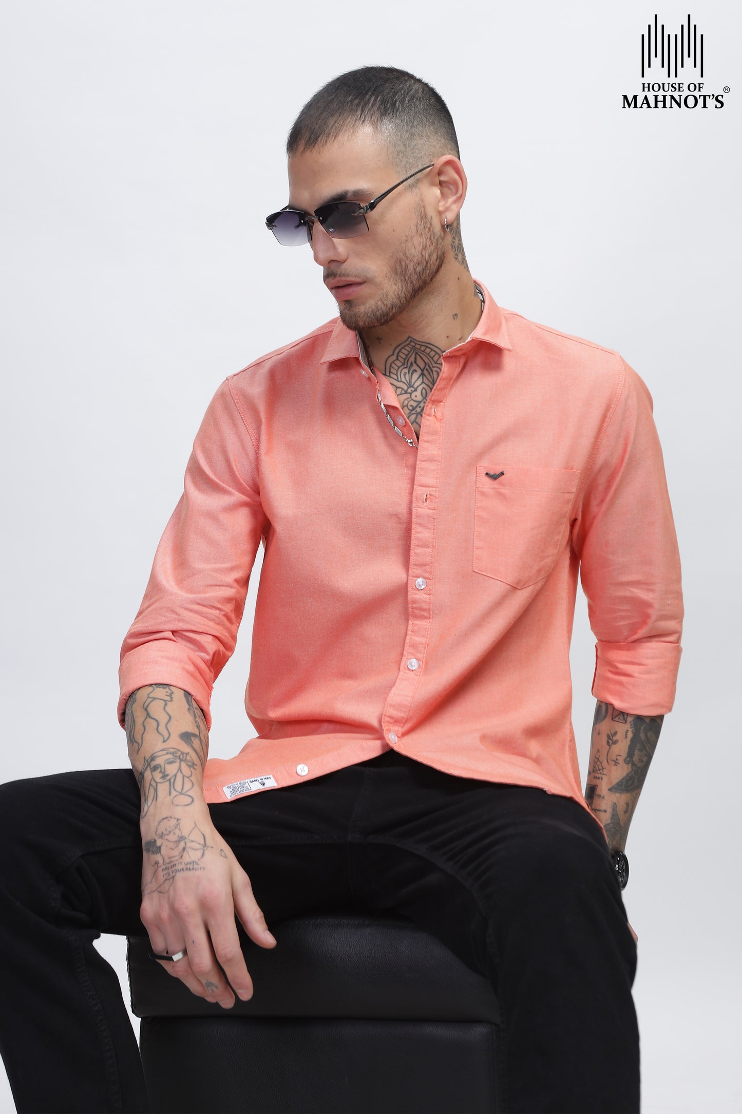 Oxford Polished Casual Solid Shirts for Men