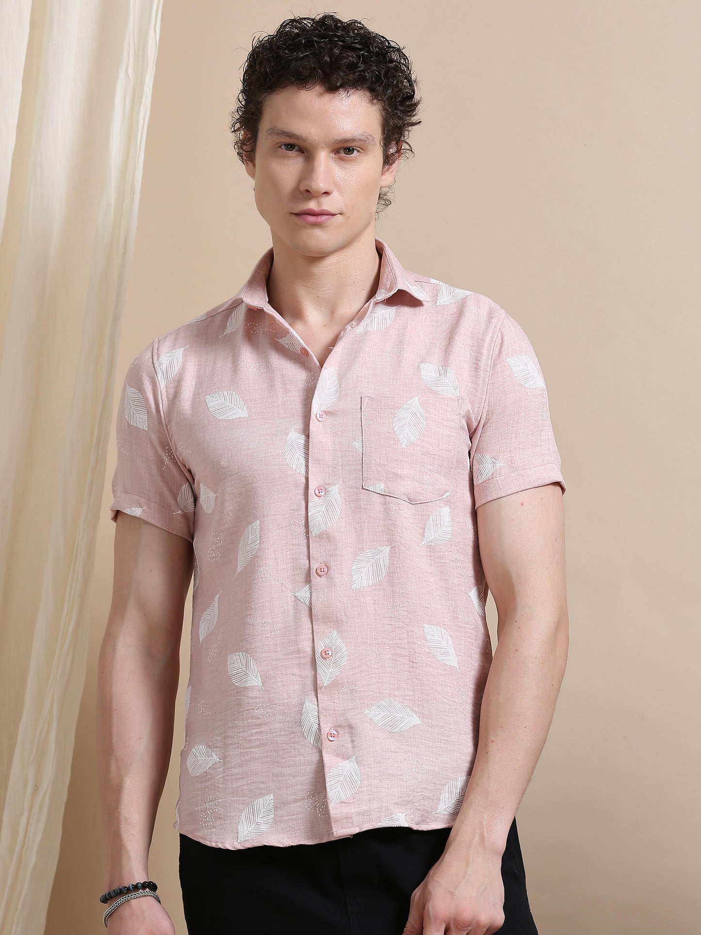 Stylish Rubber Print Nylon Shirt