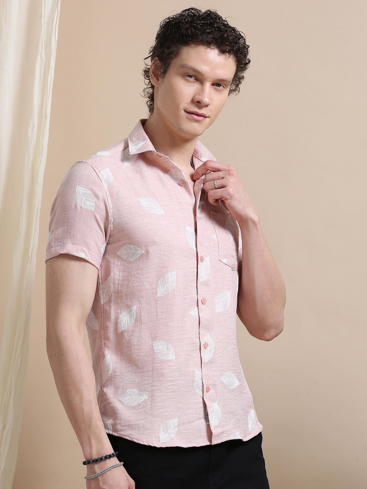 Stylish Rubber Print Nylon Shirt