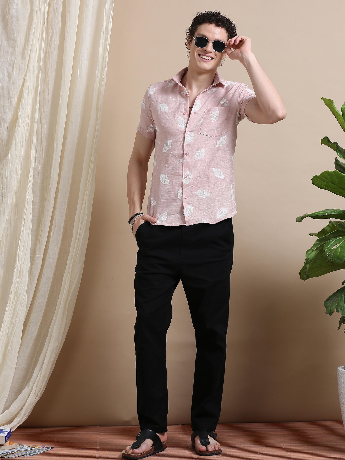 Stylish Rubber Print Nylon Shirt