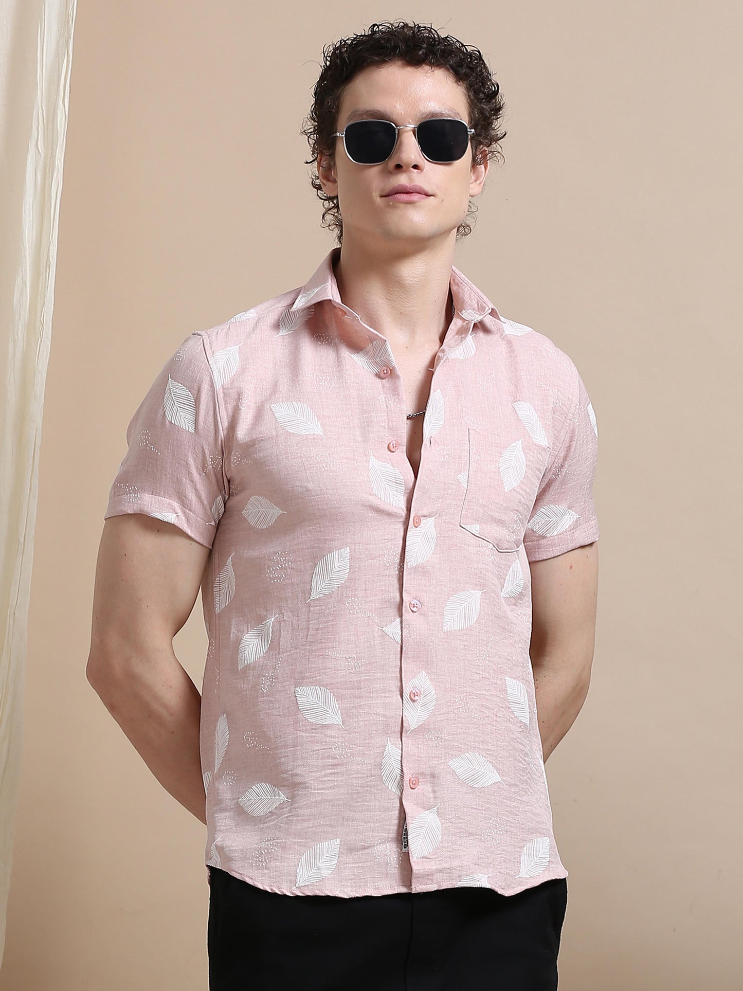 Stylish Rubber Print Nylon Shirt