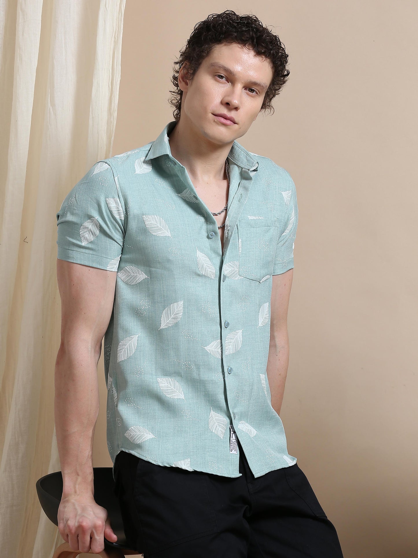 Elegant Slim Fit Rubber Printed Shirt