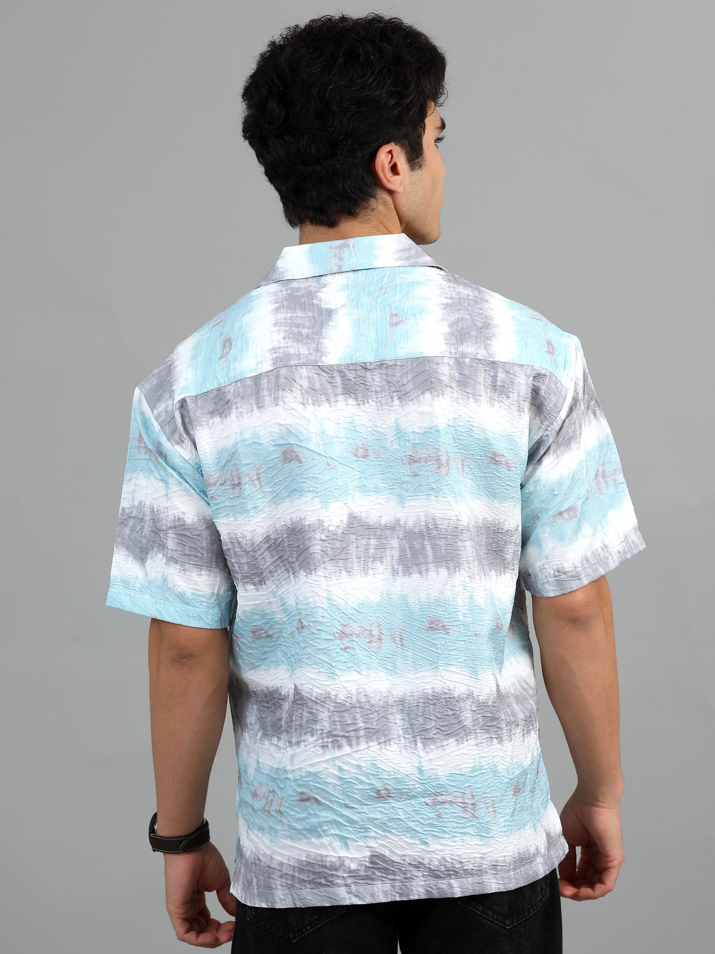 Bangkok Blue Grey printed shirt