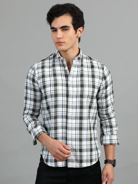 Hanoi White Green Timeless Check Shirt