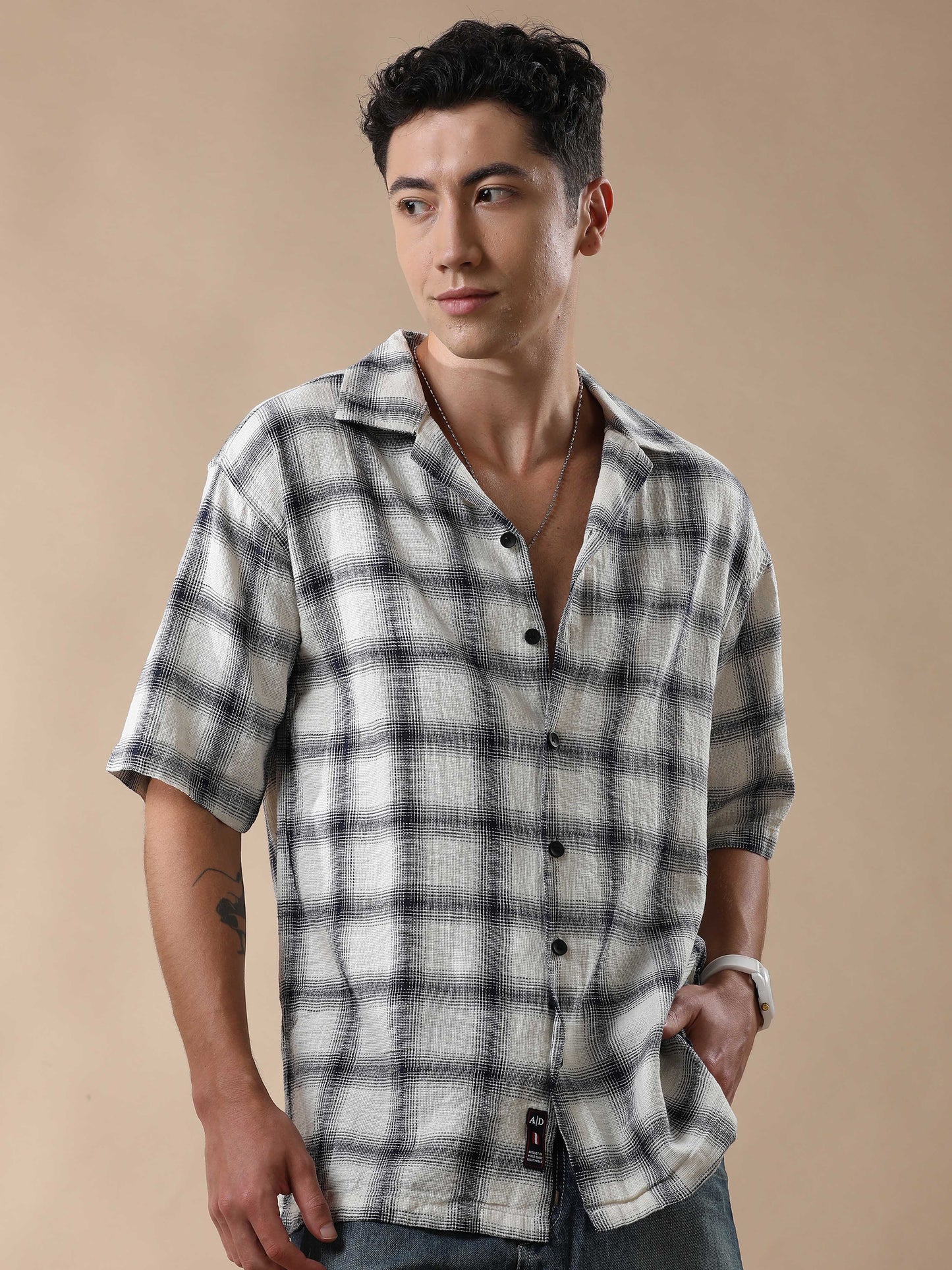 Dakar Mocklino Linen Blend Dobby Shirt