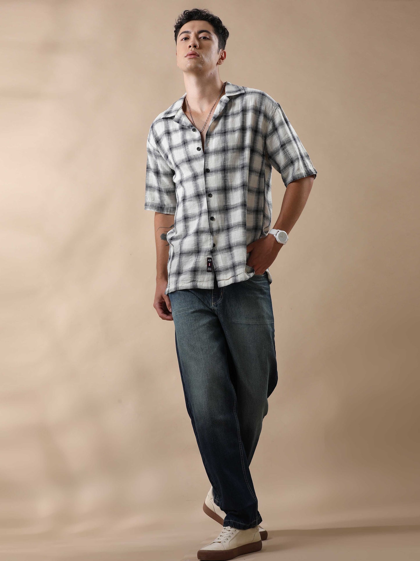 Dakar Mocklino Linen Blend Dobby Shirt