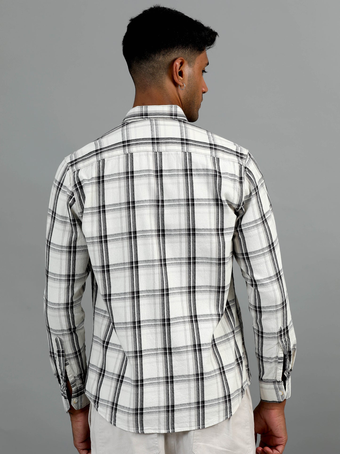 Scuderia White Checks Shirt