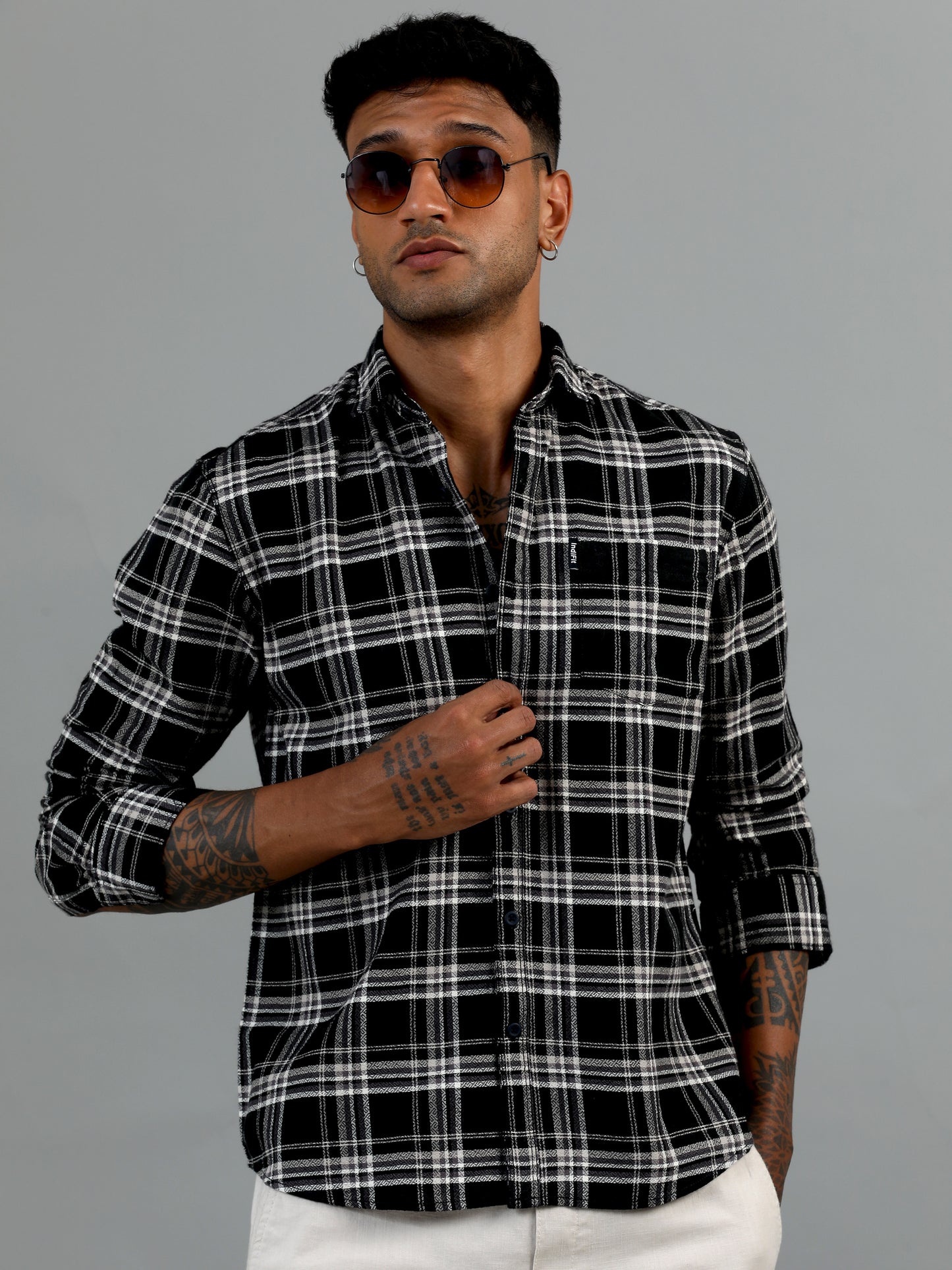 Scuderia Black Checks Shirt