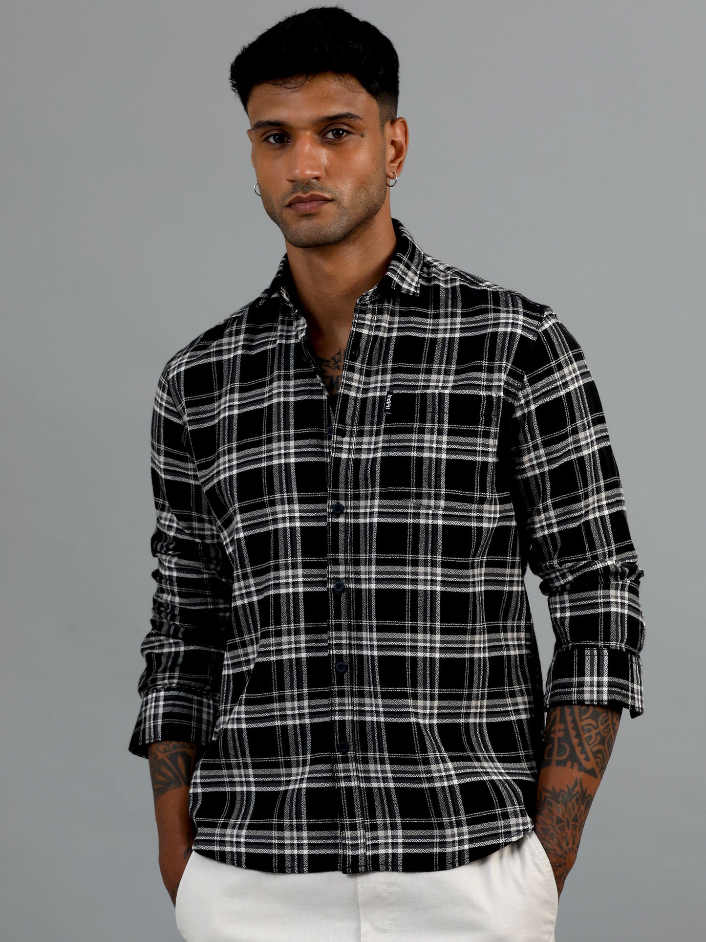 Scuderia Black Checks Shirt