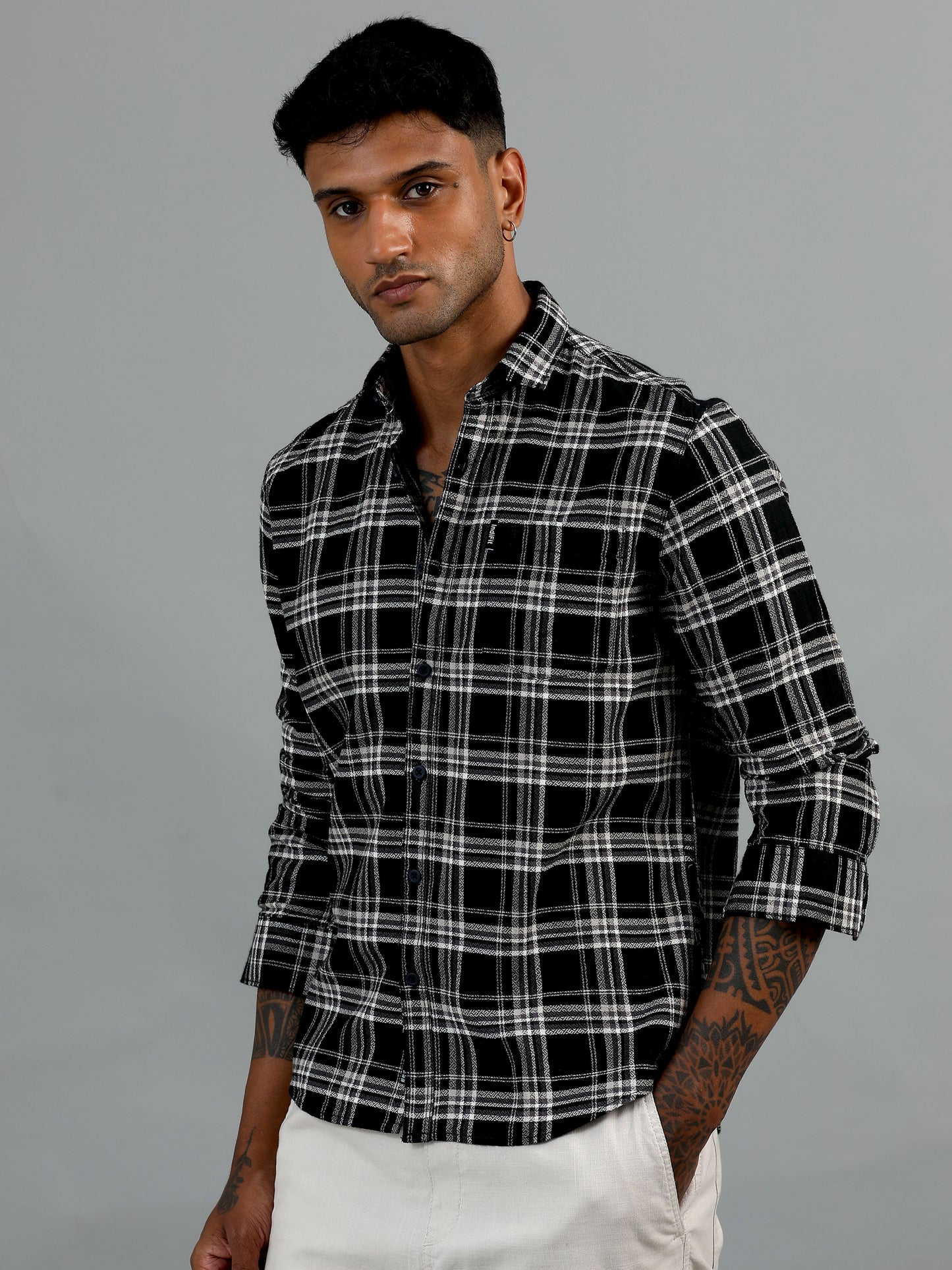 Scuderia Black Checks Shirt