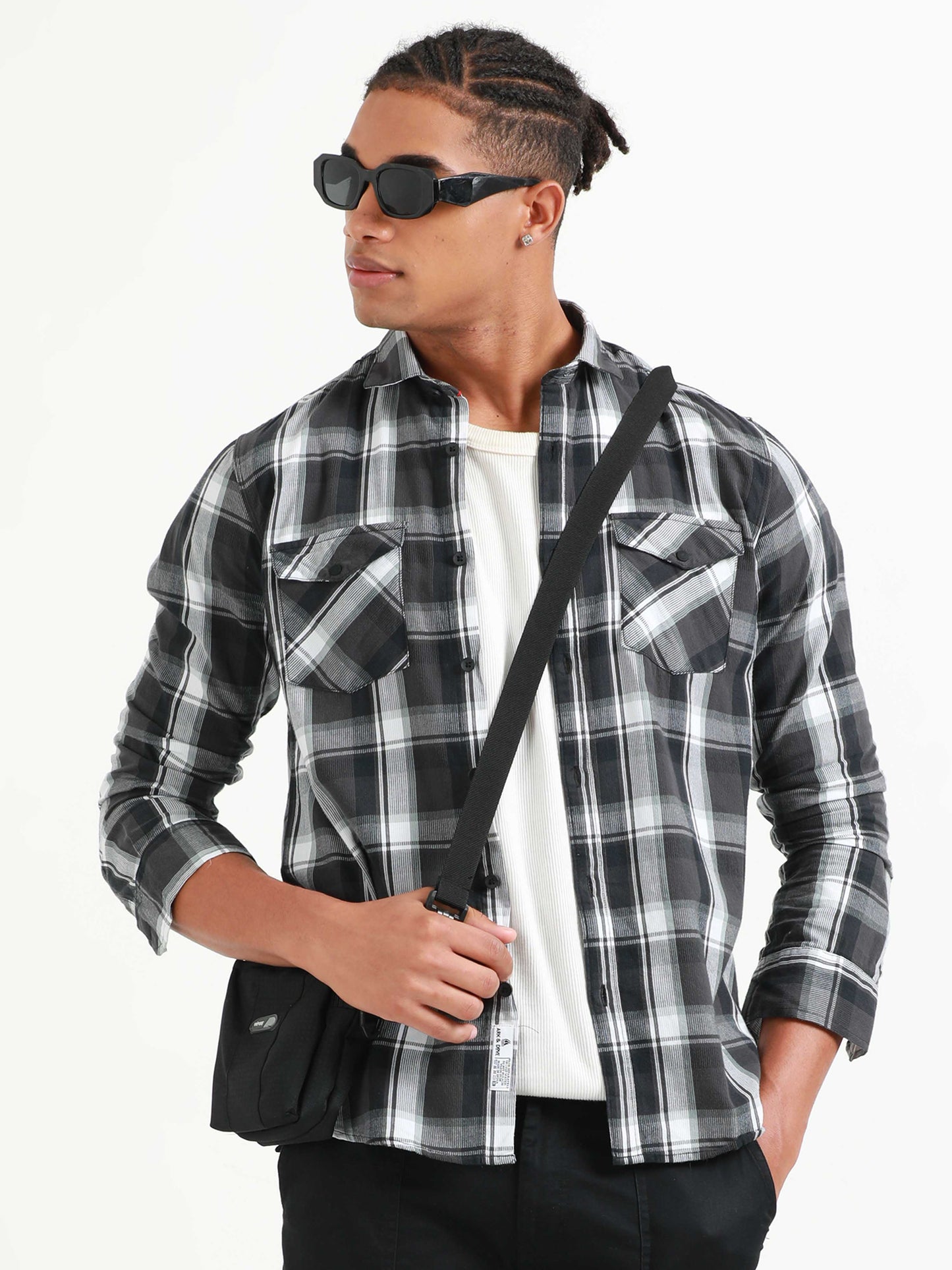 Phoenix Black Eel Check Shirt