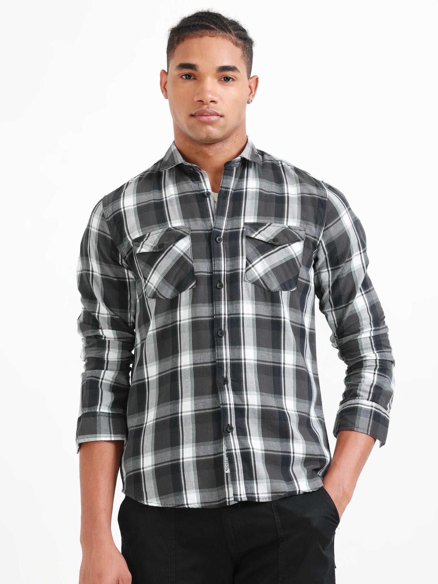 Phoenix Black Eel Check Shirt