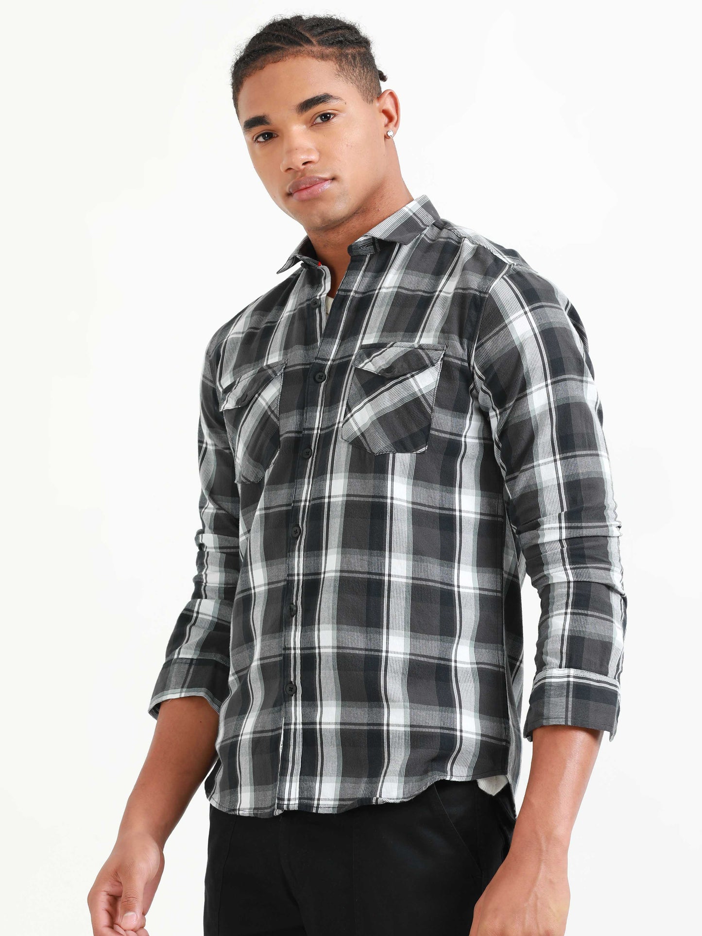 Phoenix Black Eel Check Shirt