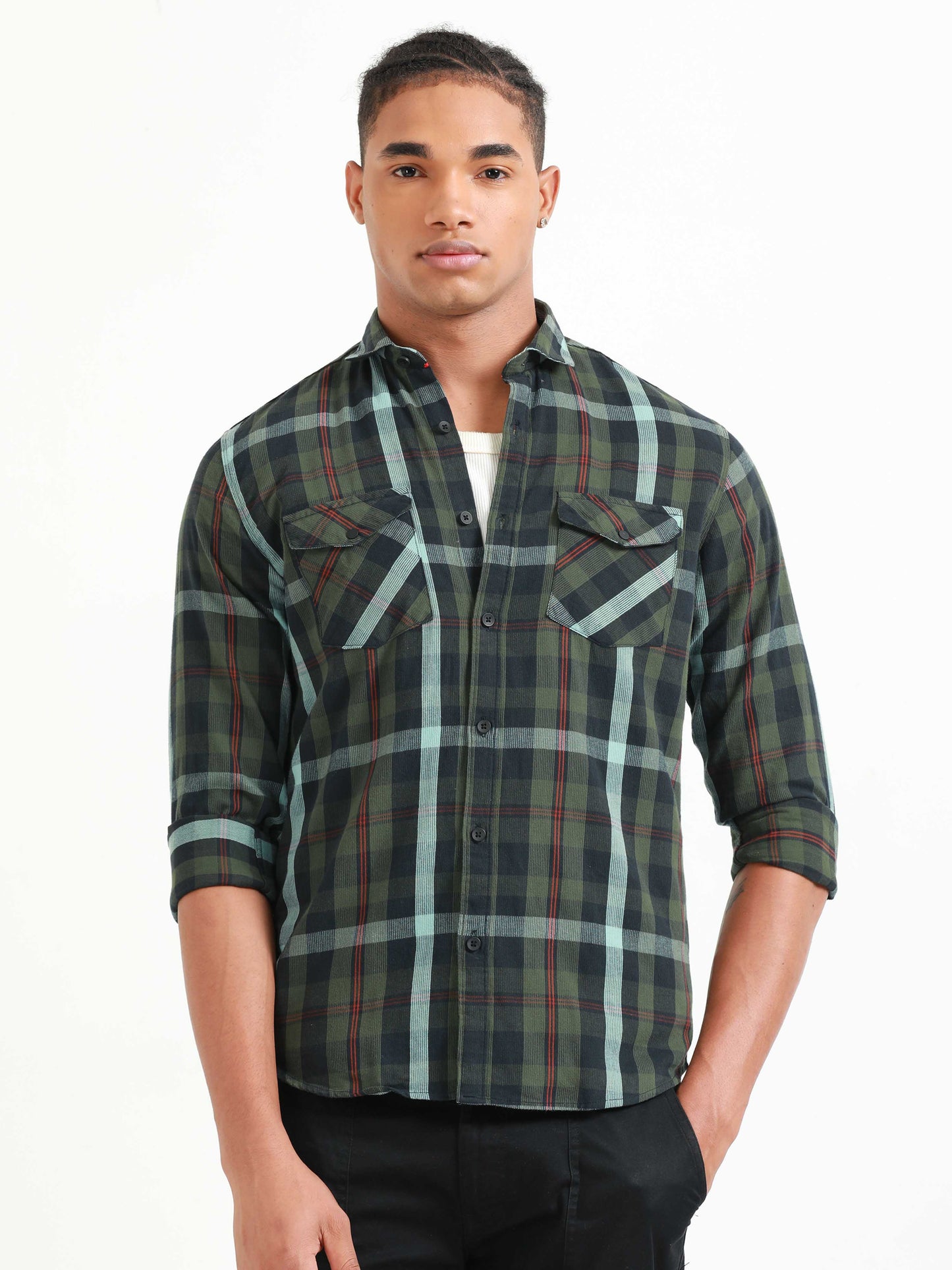 Phoenix Green Check Shirt