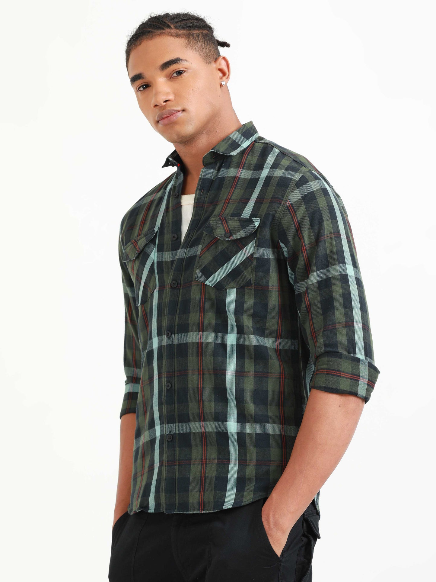 Phoenix Green Check Shirt