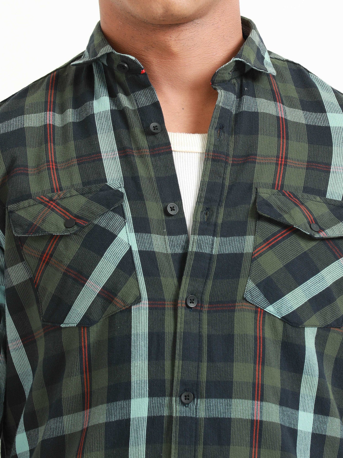 Phoenix Green Check Shirt