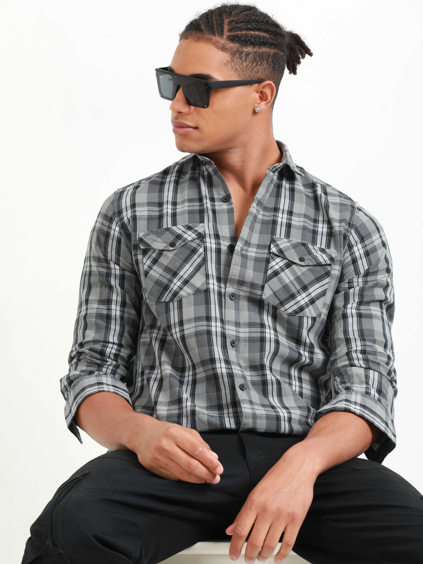 Phoenix Grey Check Shirt