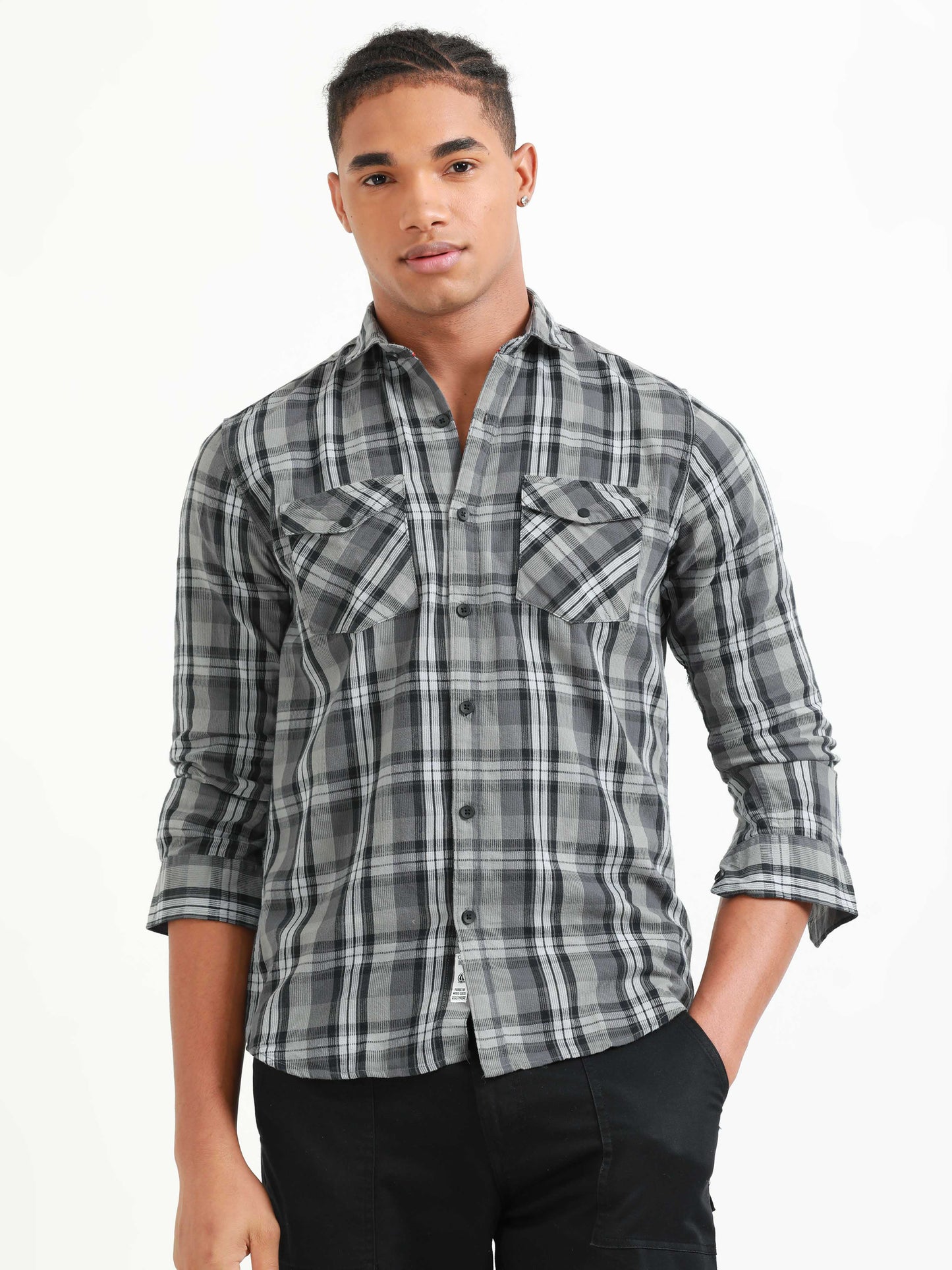 Phoenix Grey Check Shirt