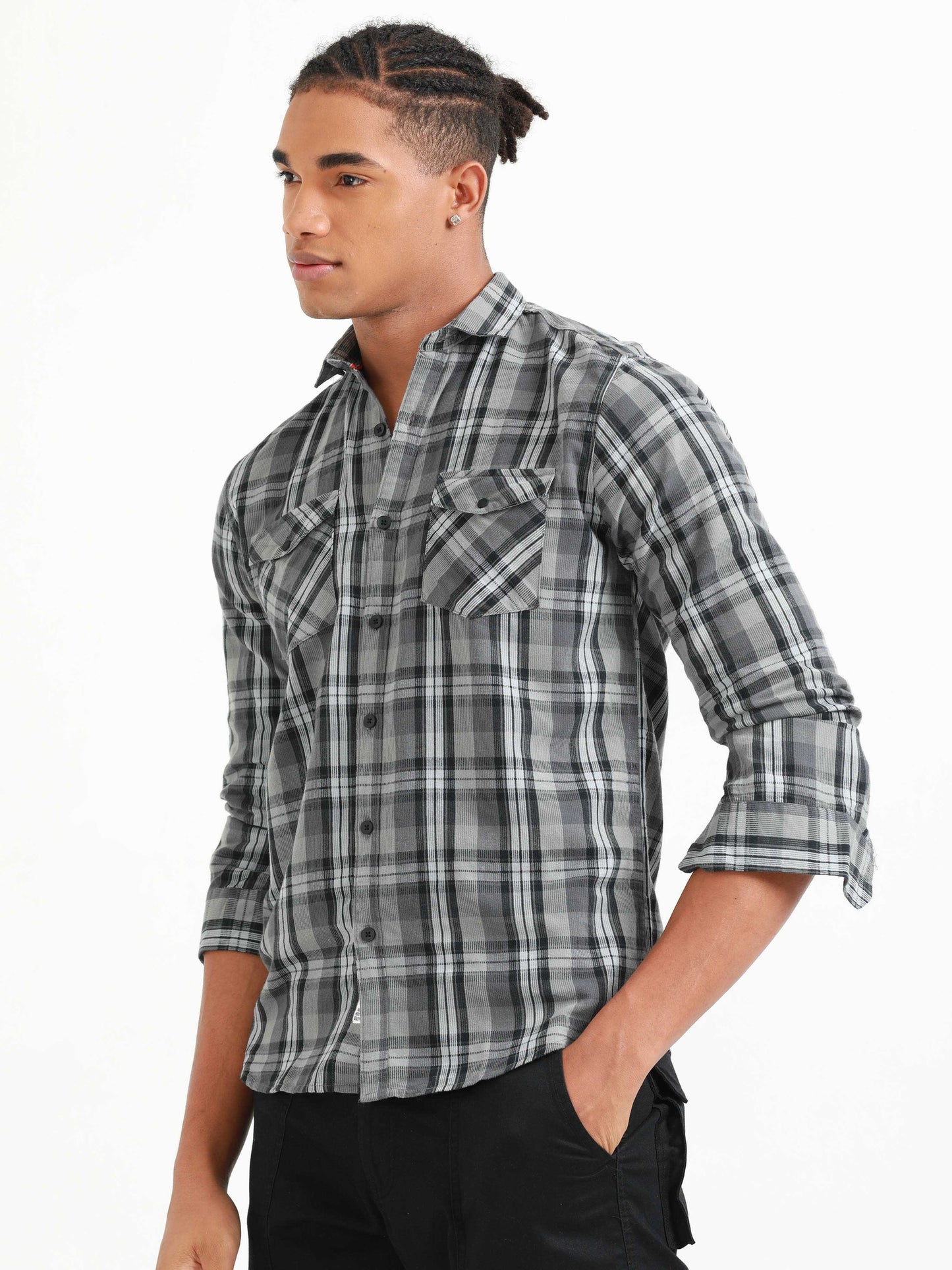 Phoenix Grey Check Shirt